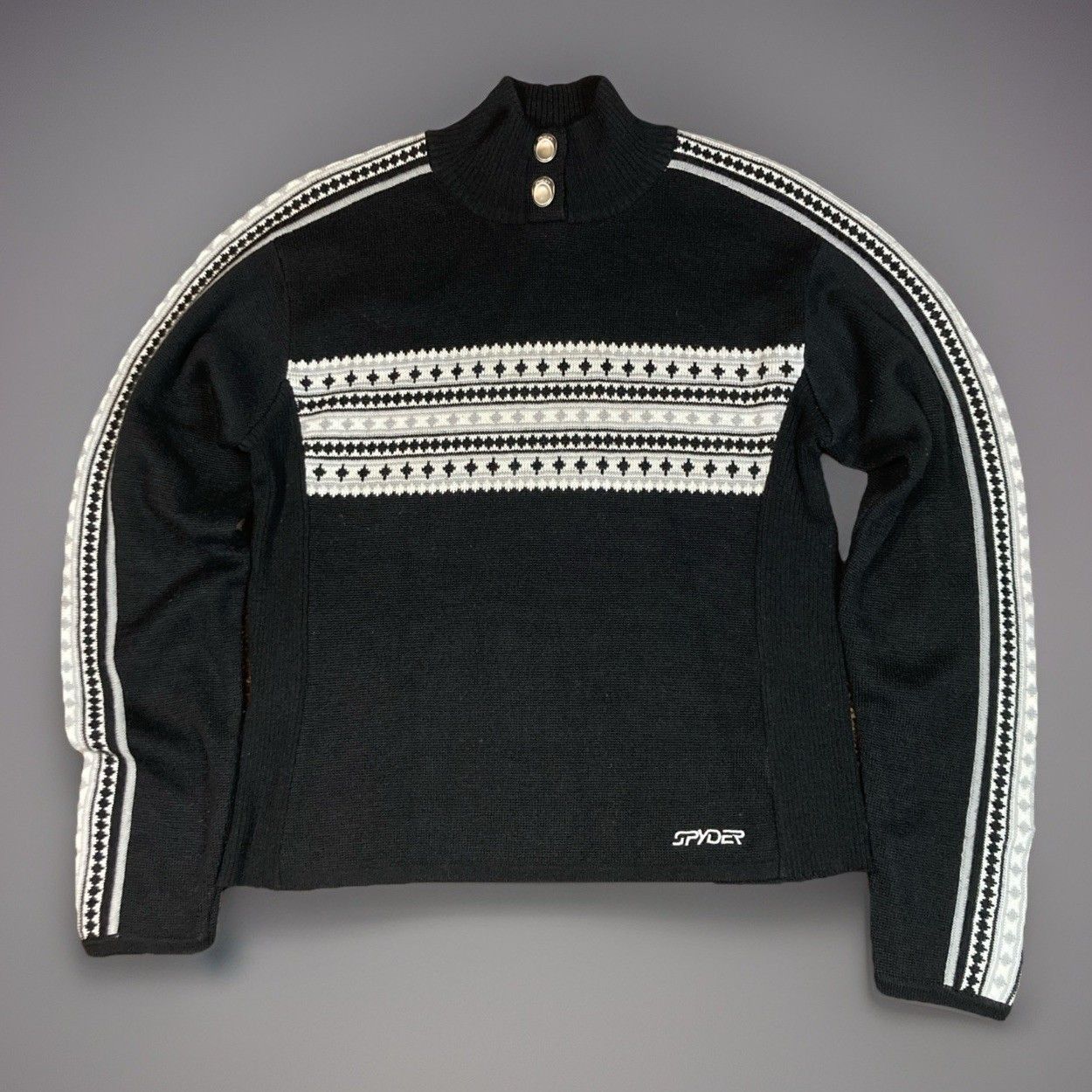 Spyder VTG Spyder Wool Blend Turtleneck Sweater Black Nordic Size M / US 6-8 / IT 42-44 - 1 Thumbnail