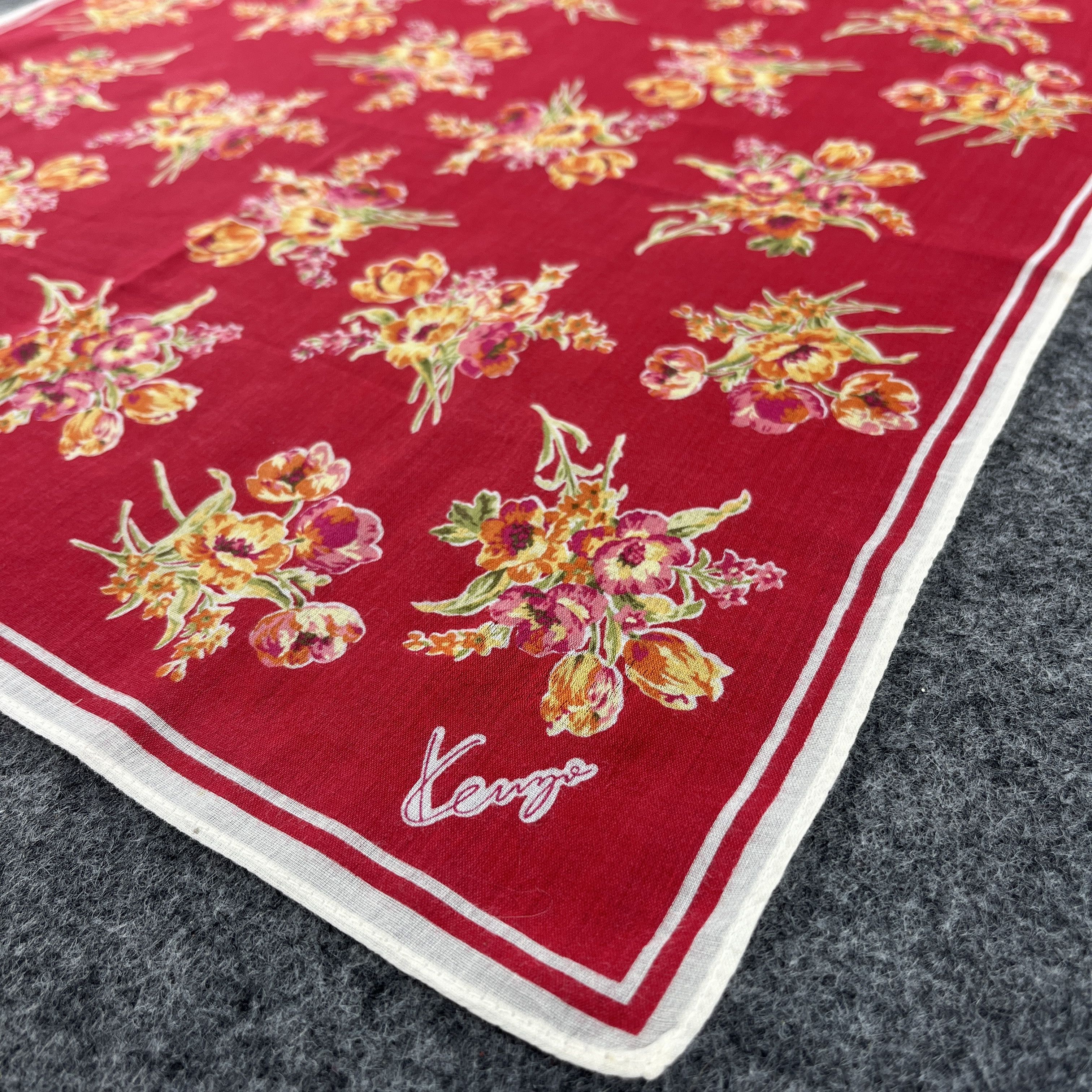 Kenzo × Vintage Kenzo Handkerchief / Bandana / Neckerchief B382 Size ONE SIZE - 4 Thumbnail