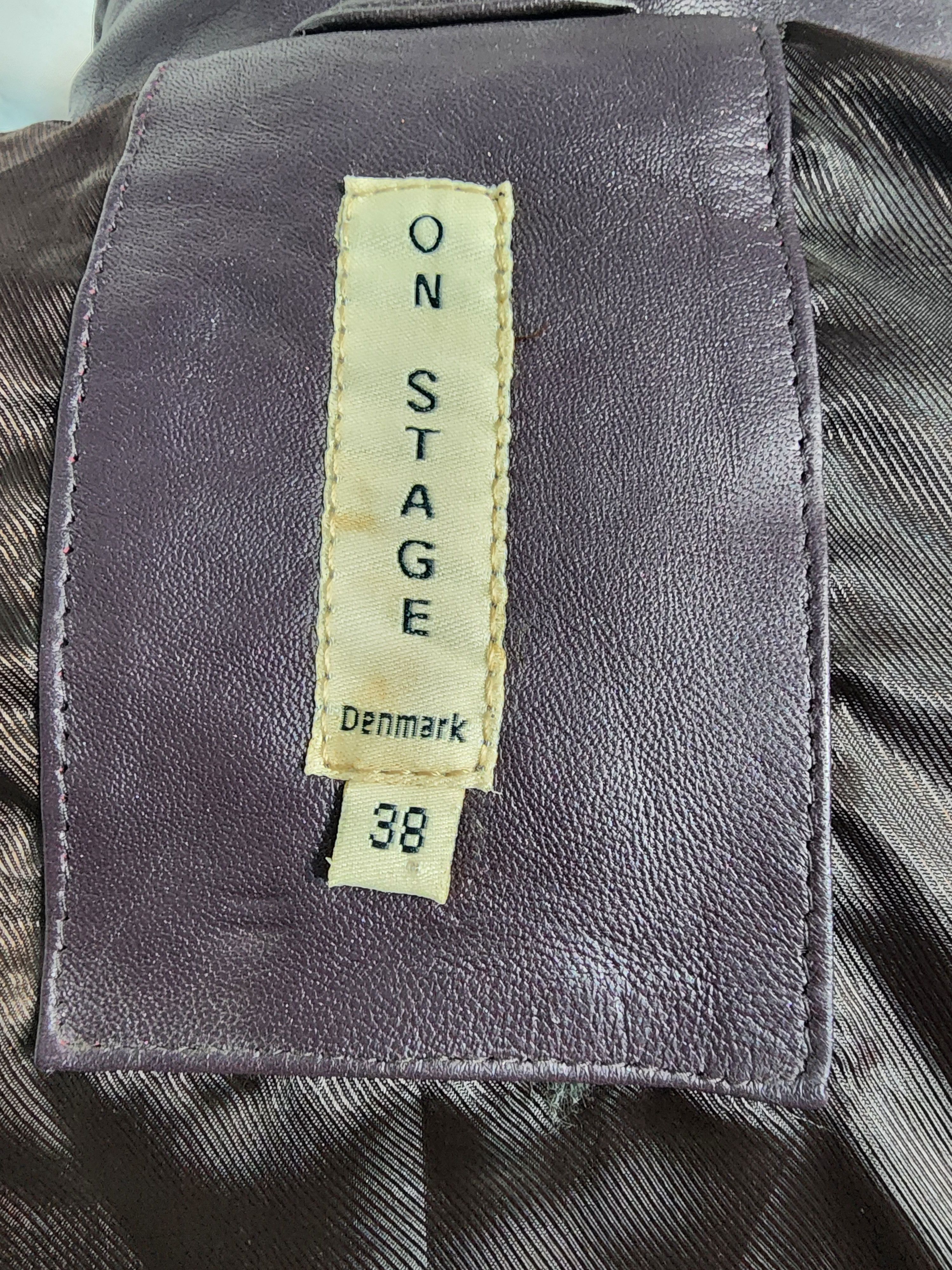 Other Purple Leather Jacket: Women's Vintage Styled Jacket Size M / US 6-8 / IT 42-44 - 9 Thumbnail