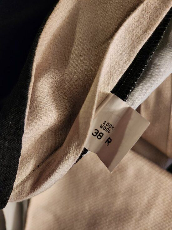 Jos. A. Bank Jos.a.bank men's charcoal 100%wool dress pants size: 38/31 Size 38R - 6 Thumbnail