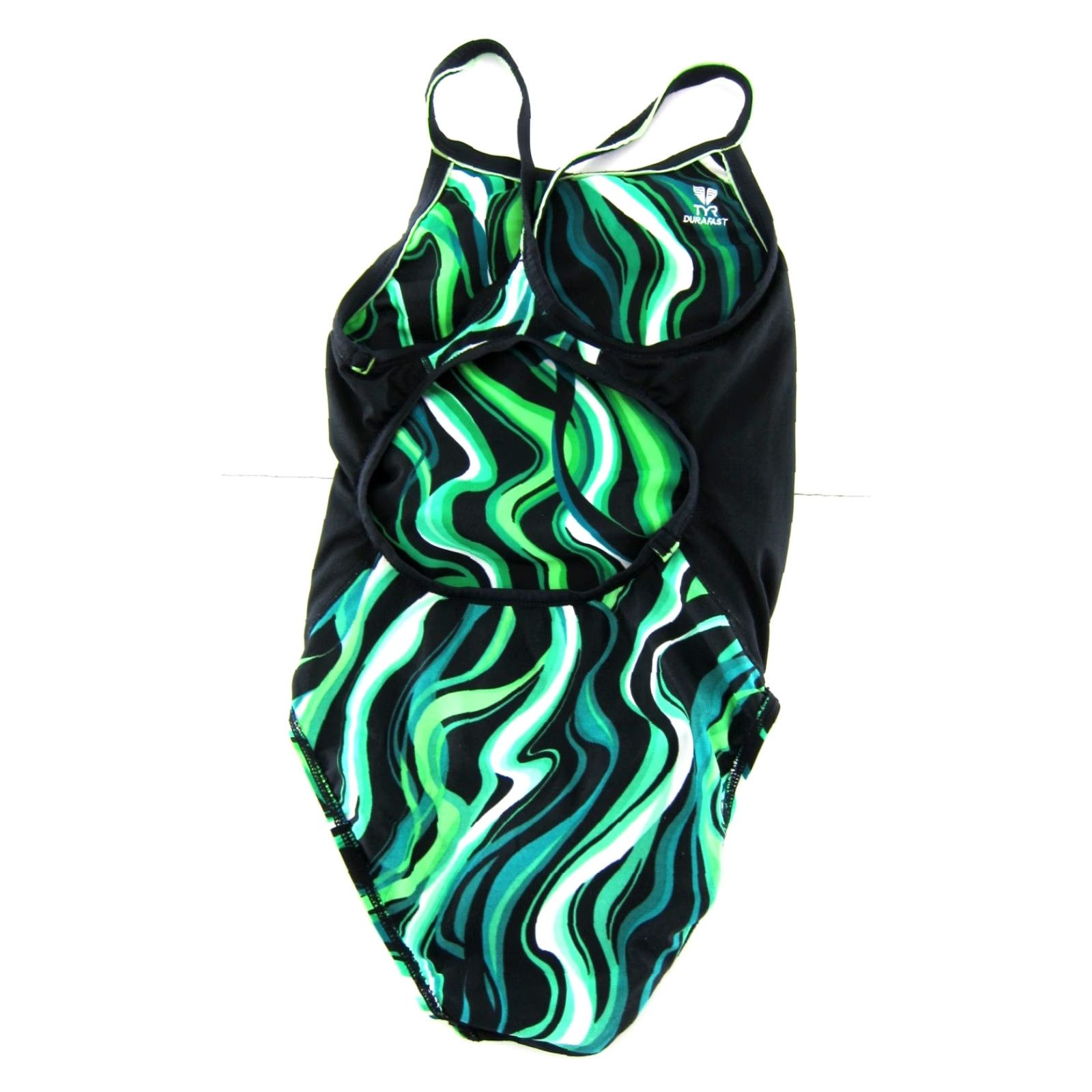 Vintage TYR Durafast Team Race Green White Black Racerback One Piece Swimsuit Women XS Size ONE SIZE - 4 Thumbnail