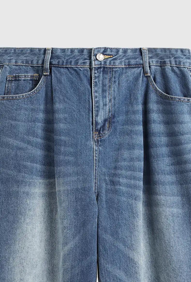 Men Washed Baggy Denim