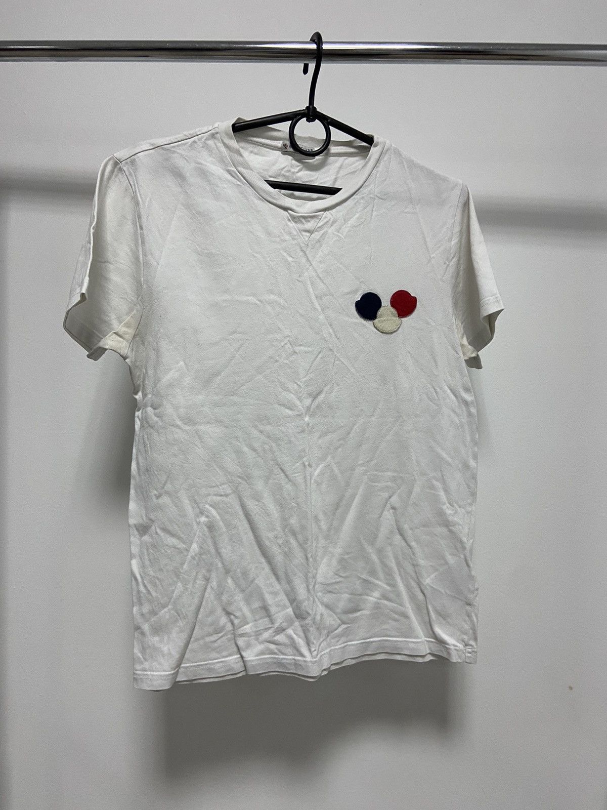 Moncler × Vintage Moncler Vintage T Shirt Triple Small Logo Luxury y2k Size US S / EU 44-46 / 1 - 1 Thumbnail