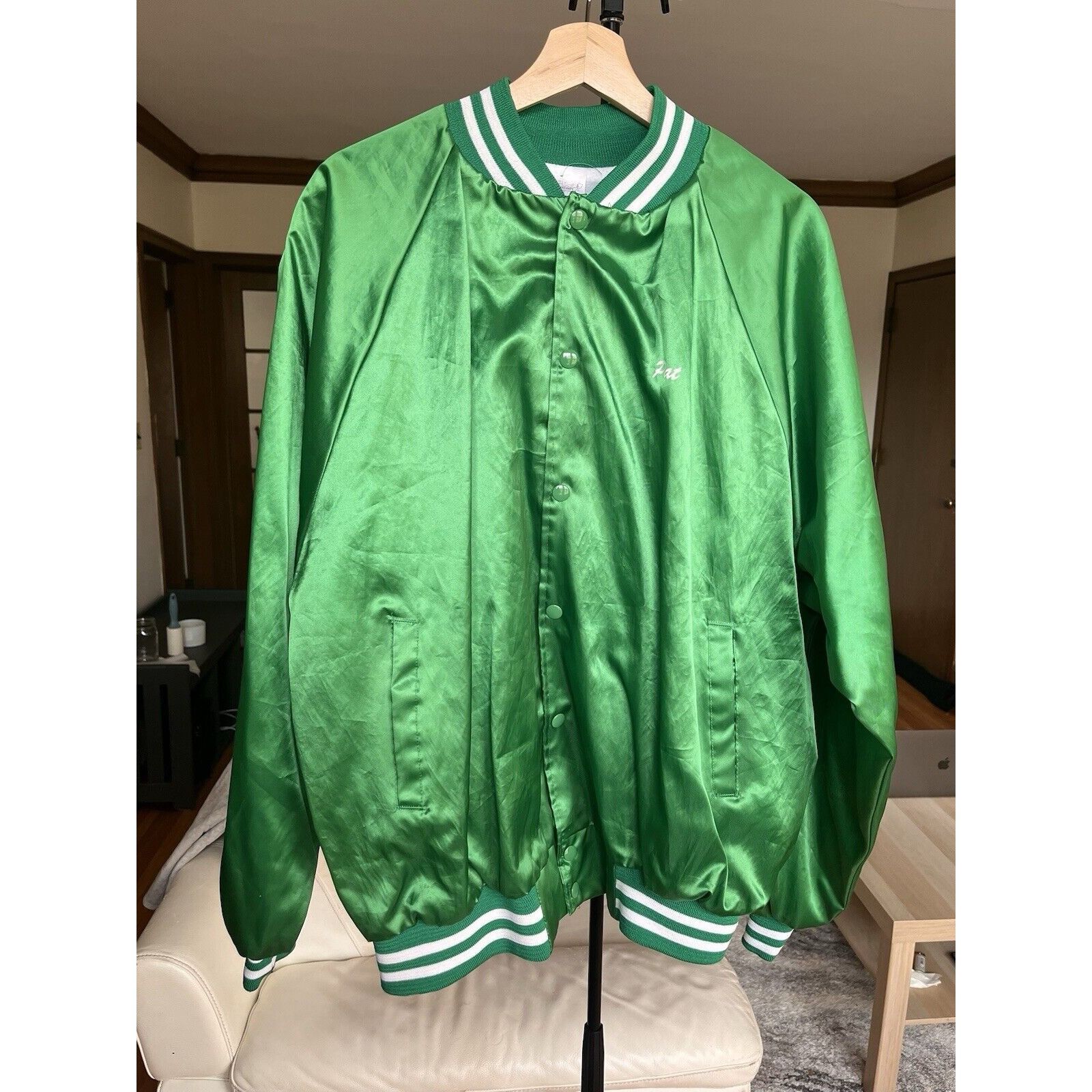 Vintage VINTAGE MADE IN USA GREEN NYLON BOMBER COACH STARTER JACKET Size US XL / EU 56 / 4 - 1 Thumbnail