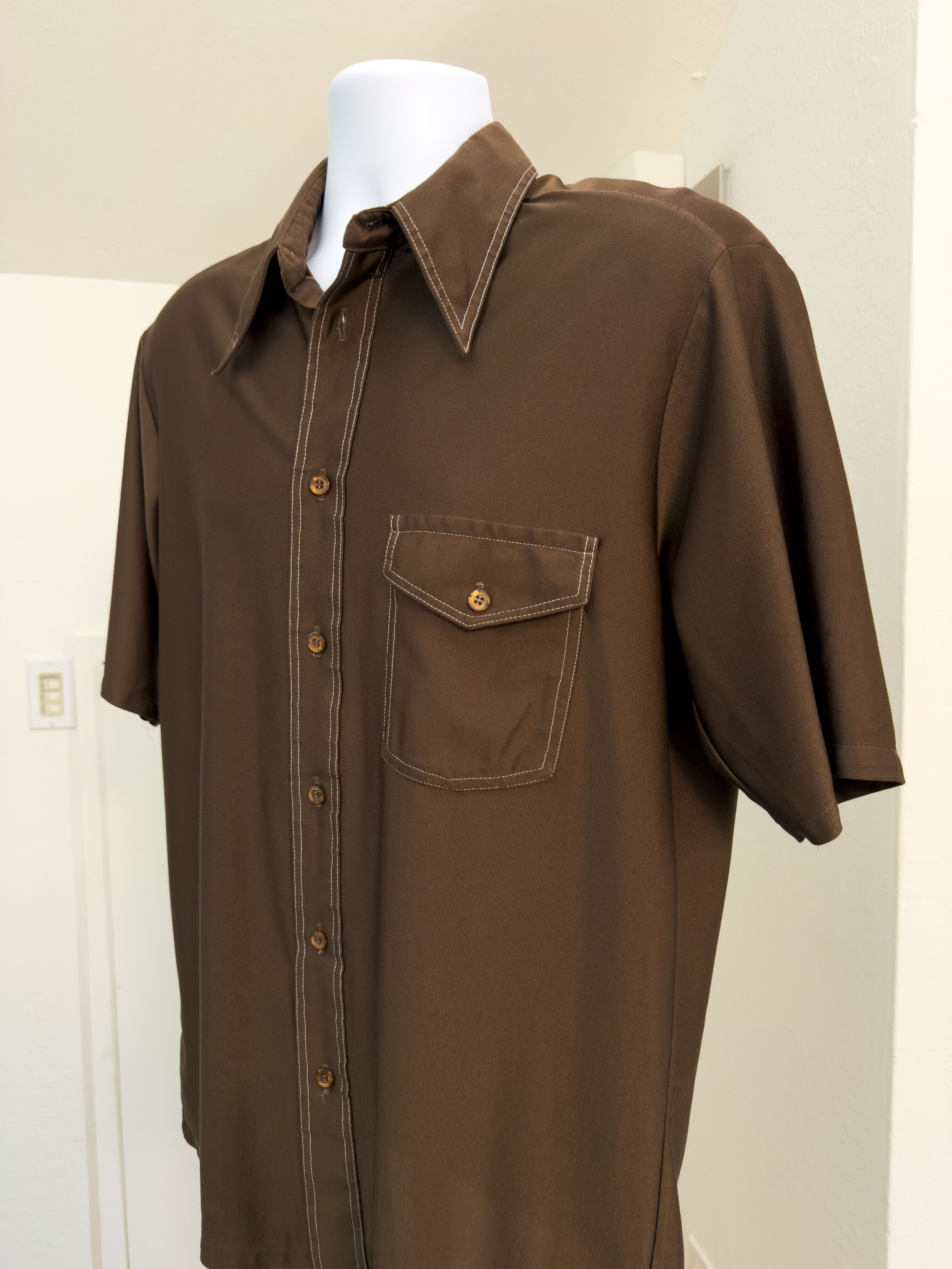 JCPenney Vintage JCPenney Button Up Shirt Contrast Stitching Size US L / EU 52-54 / 3 - 2 Thumbnail