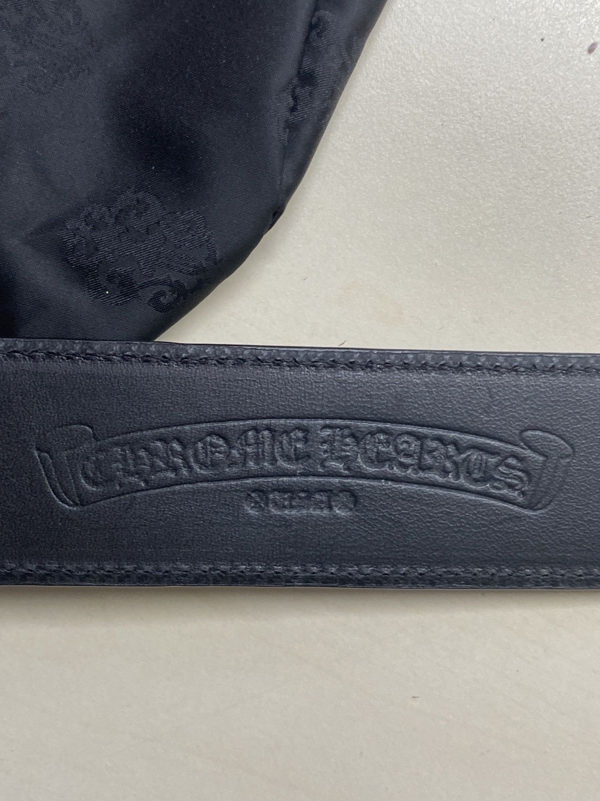 Chrome Hearts Chrome Hearts Black Leather Filigree Belt Size 32 - 7 Thumbnail