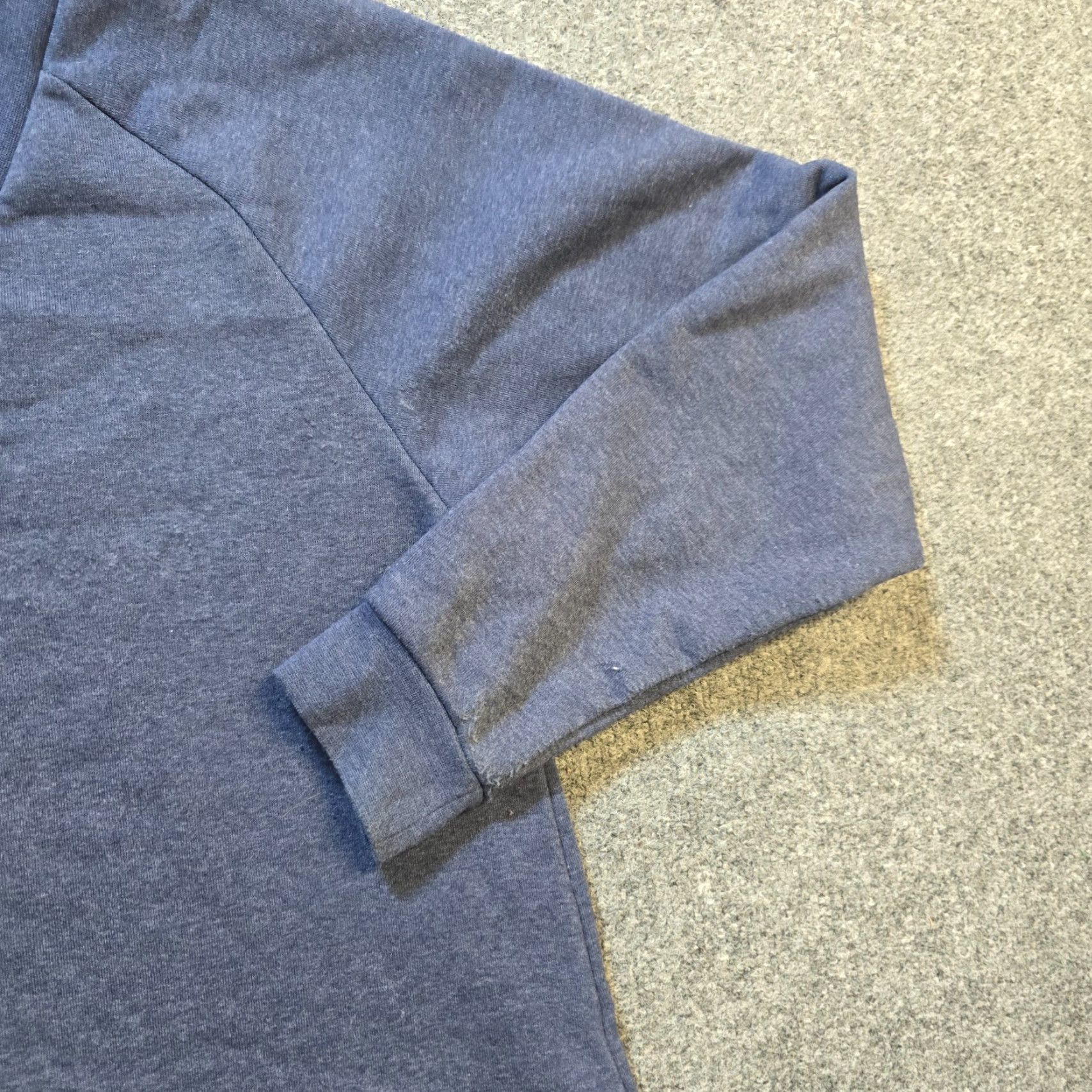 Vintage Vermont Country Store Dress Women M Regular Knit Pockets V-Neck Solid Blue Gray Sweatshirt Casual Knee Length Size M / US 6-8 / IT 42-44 - 3 Thumbnail