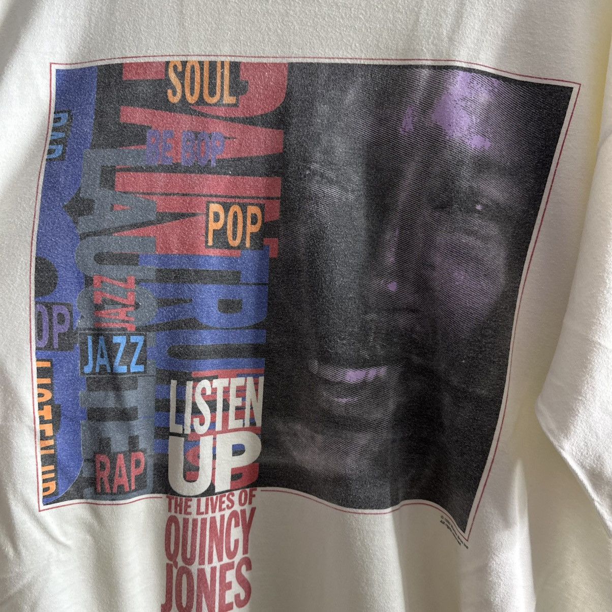 Band Tees Warner Bros Quincy Jones 1990 Made in UK Vintage T-shirt Size US XL / EU 56 / 4 - 2 Thumbnail