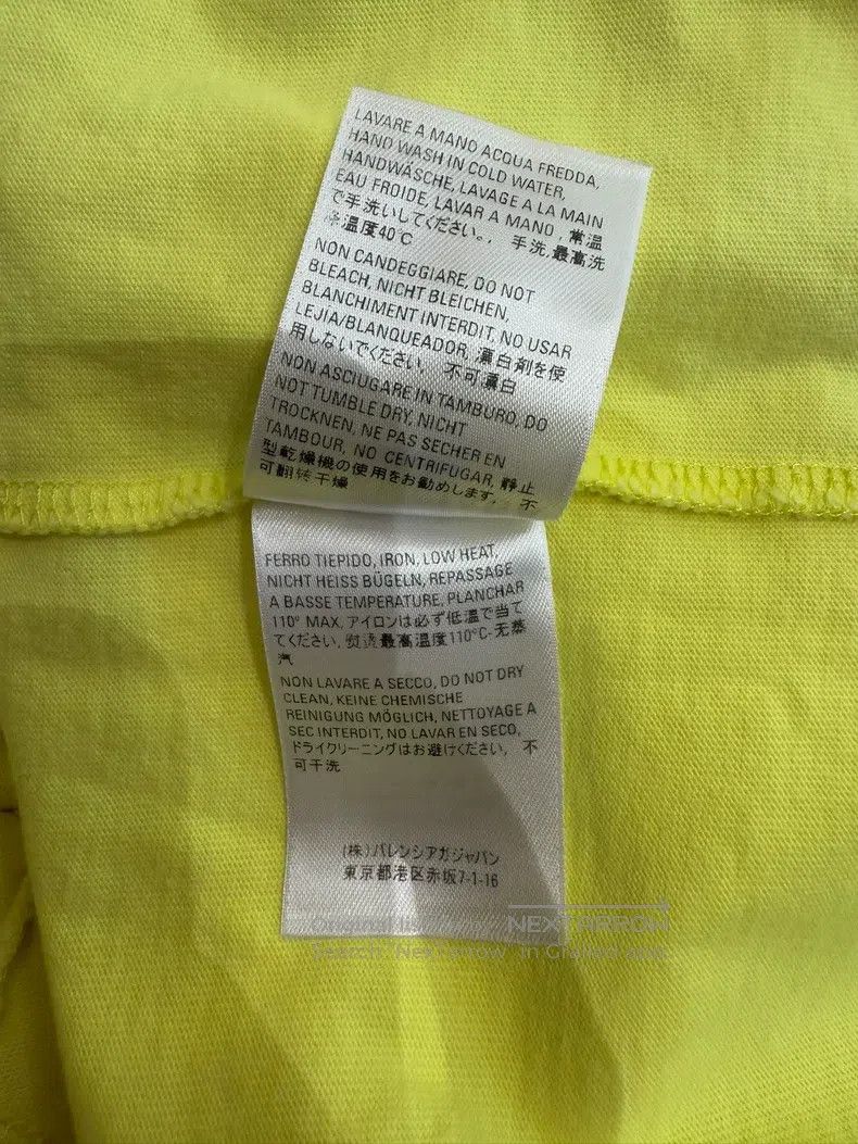 Balenciaga Balenciaga Neon Yellow CREW Short Sleeve T-Shirt Size US S / EU 44-46 / 1 - 6 Thumbnail
