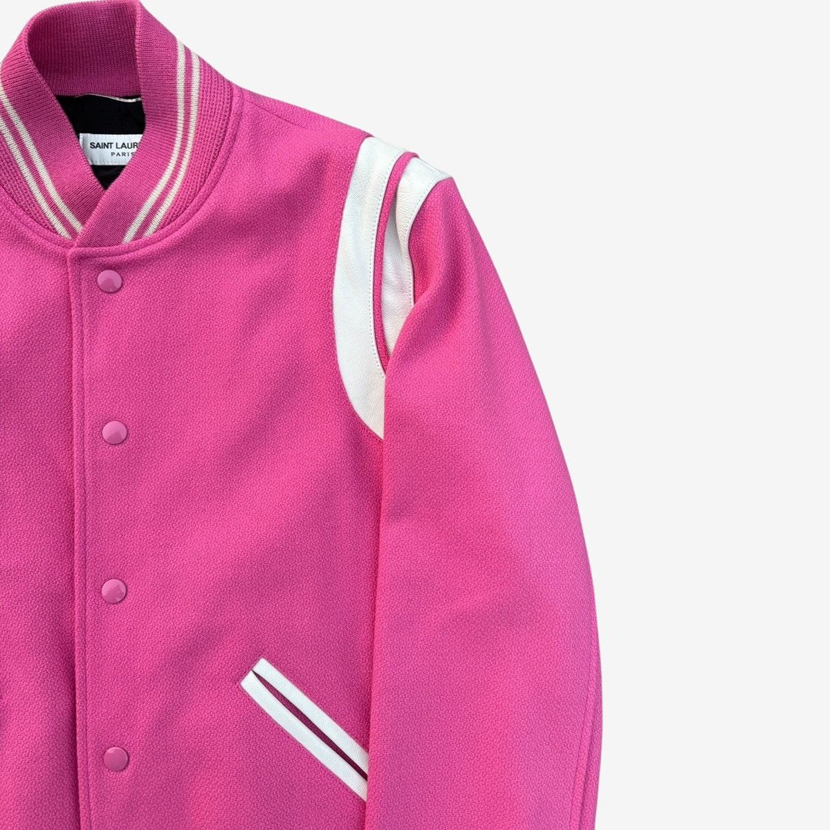Saint Laurent Paris *RARE* SLP Teddy Jacket PINK Hedi Slimane SZ46 Size US S / EU 44-46 / 1 - 4 Thumbnail