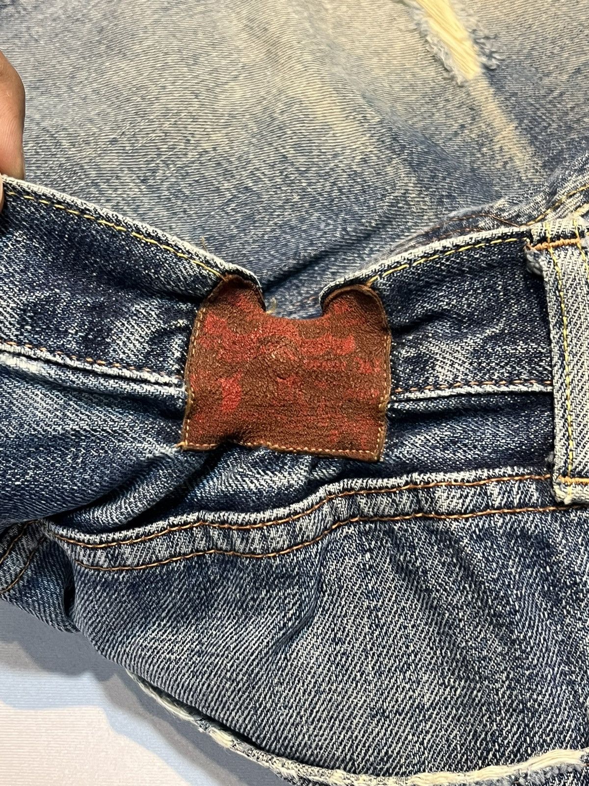 Japanese Brand Vintage Studio D’Artisan Denim Selvage Trashed Jeans Flare Size US 30 / EU 46 - 10 Thumbnail