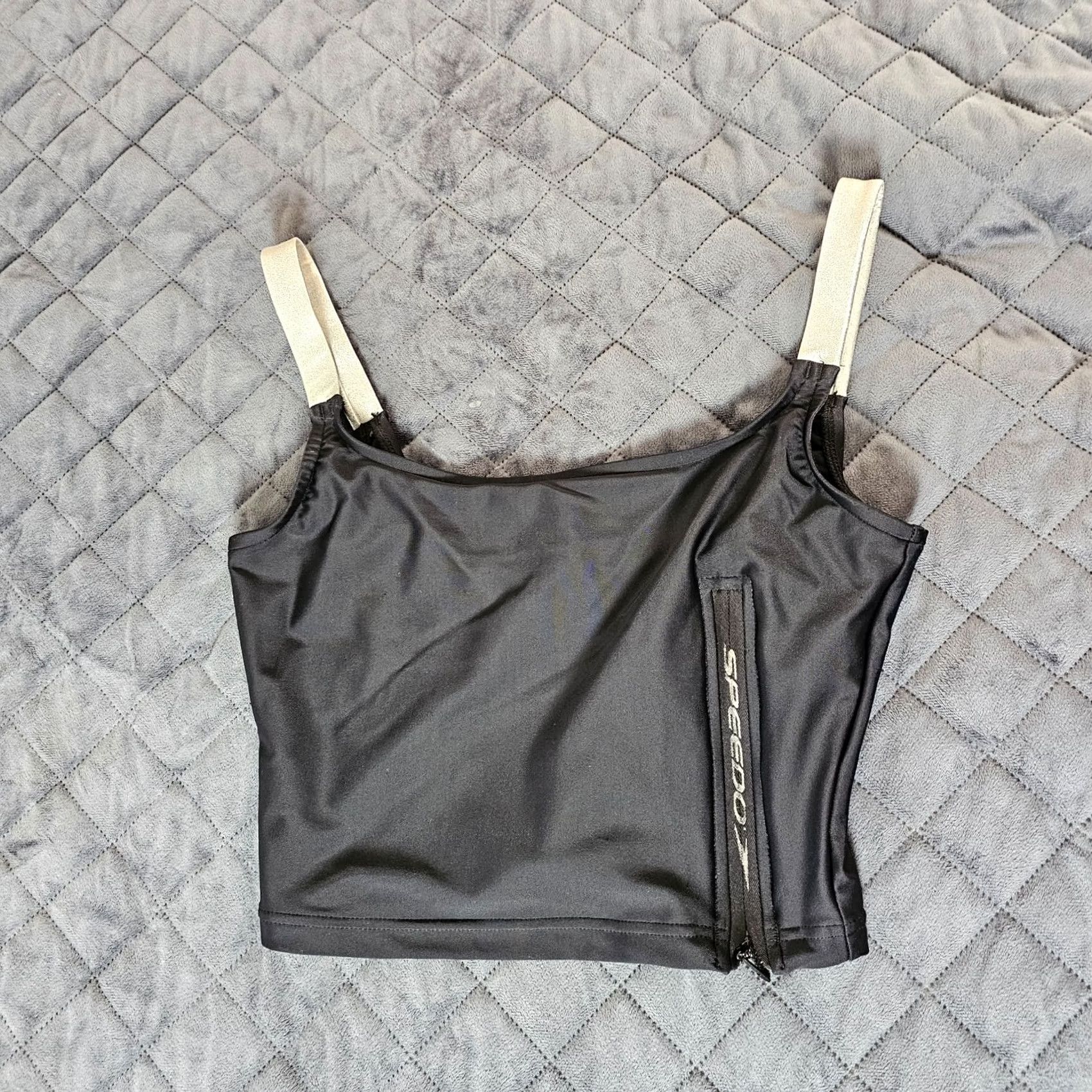Speedo Speedo Tankini Swimsuit Top Women's Quick Dry Full Coverage Swim Top Black S Size S / US 4 / IT 40 - 6 Thumbnail