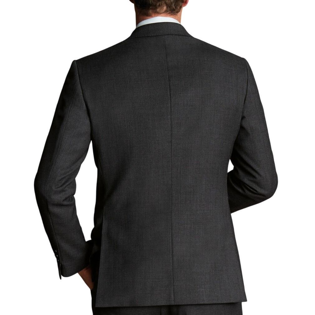 Charles Tyrwhitt Charles Tyrwhitt Slim Natural Stretch Birdseye Suit Jacket Size 46R - 2 Thumbnail