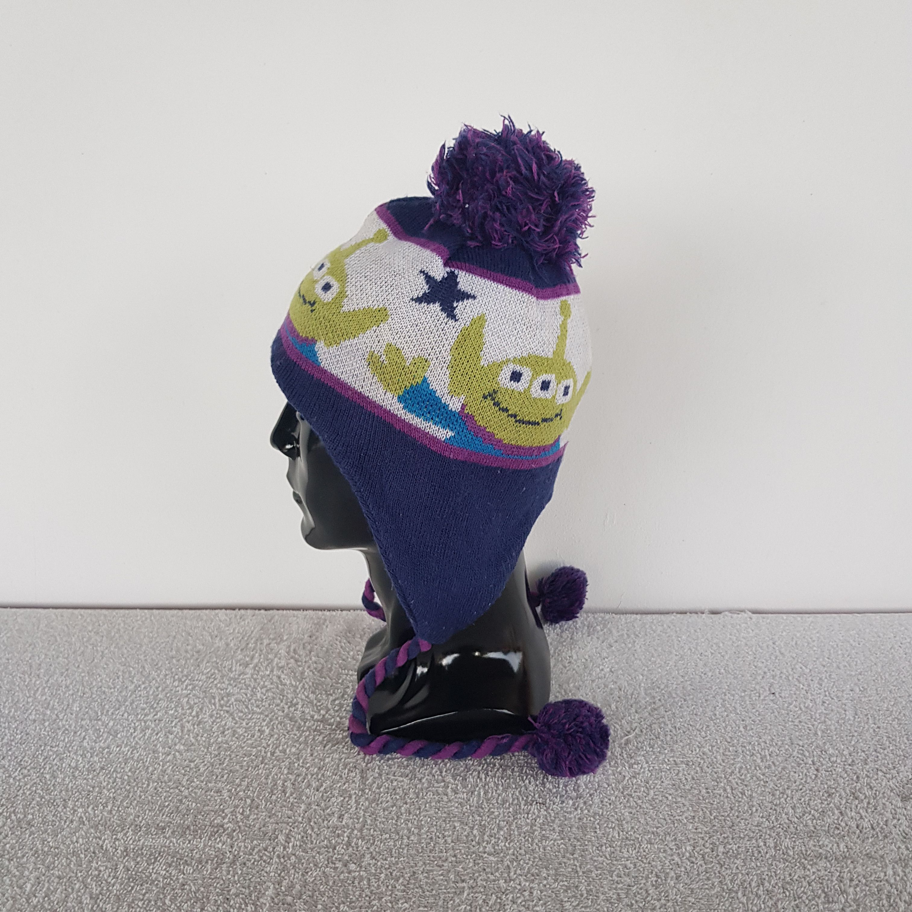 Disney Vintage Earflap Beanie Disney Cartoon Pixar Snow Caps Hats. Size ONE SIZE - 4 Thumbnail