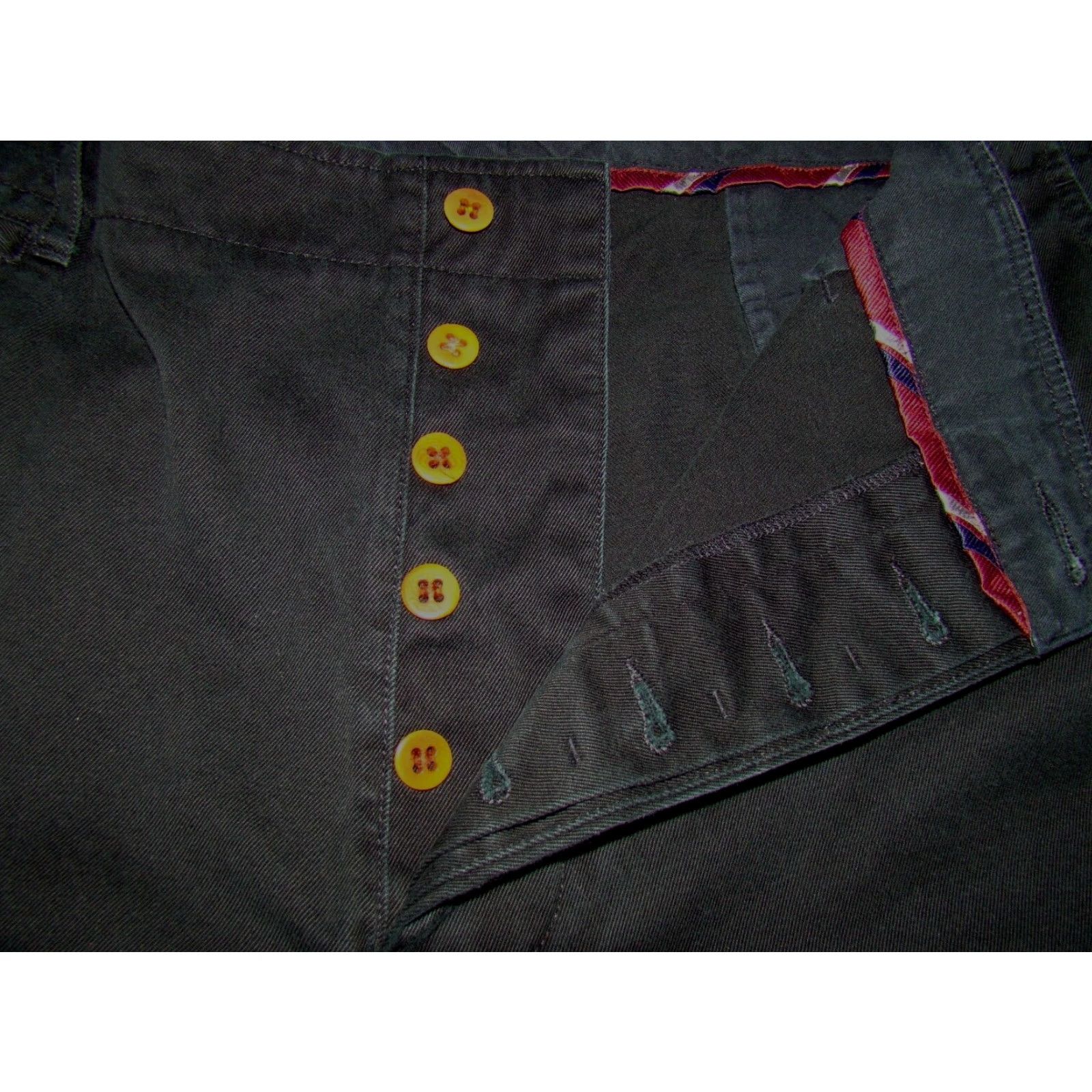 Polo Ralph Lauren Polo Ralph Lauren Vintage Chino Pants Mens 36x32 Navy Blue Button Fly Casual Flat Front Brown Buttons Regular Per Inseam 32 Size US M / EU 48-50 / 2 - 4 Thumbnail