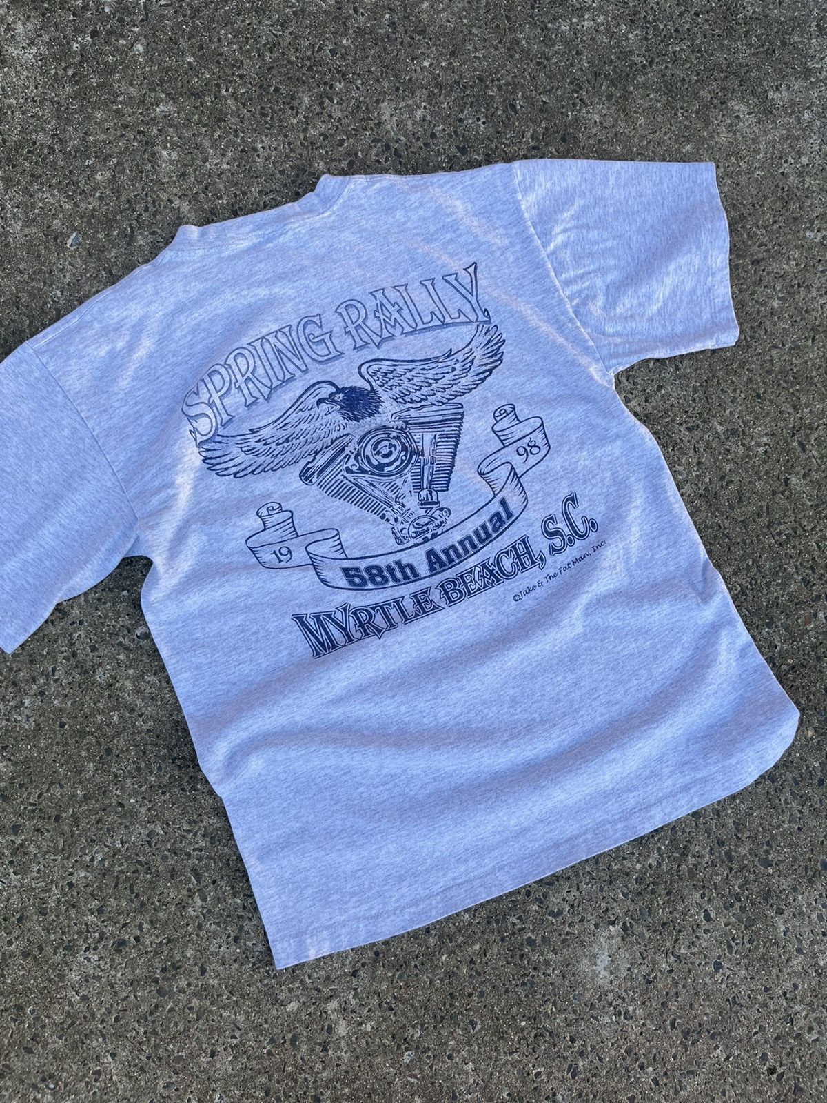 Harley Davidson × Vintage Vintage 90’s Rally Week ”58th Annual” Single Stitch T-Shirt Size US L / EU 52-54 / 3 - 11 Thumbnail