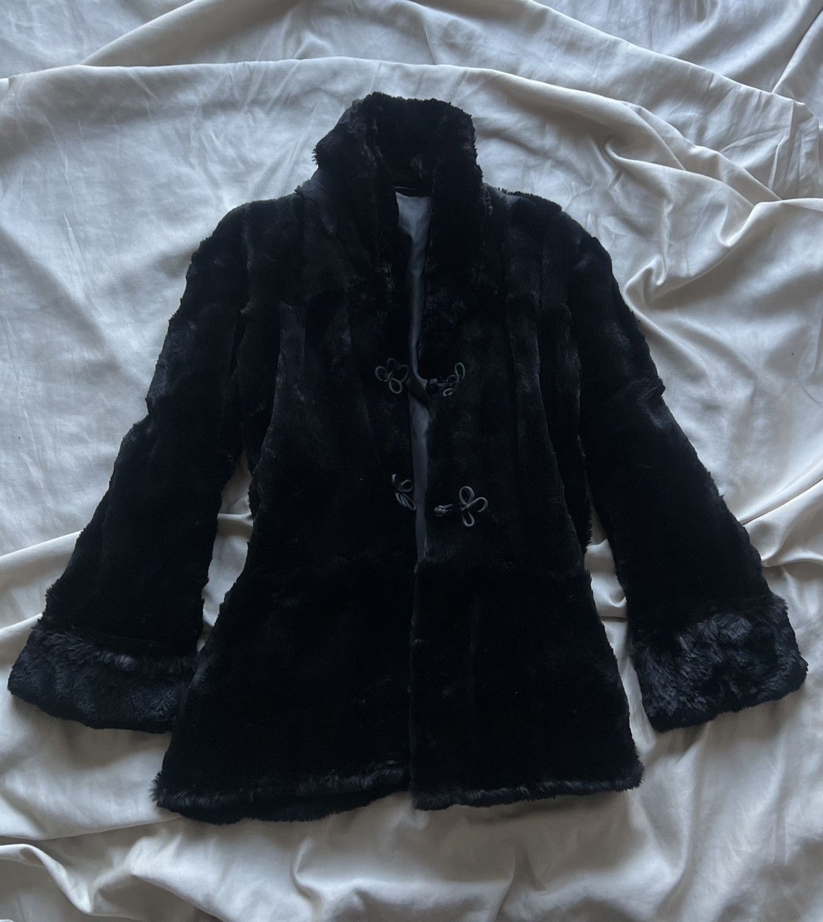 Other Black Alaskan 80s rabbit fur jacket Size XL / US 12-14 / IT 48-50 - 1 Thumbnail