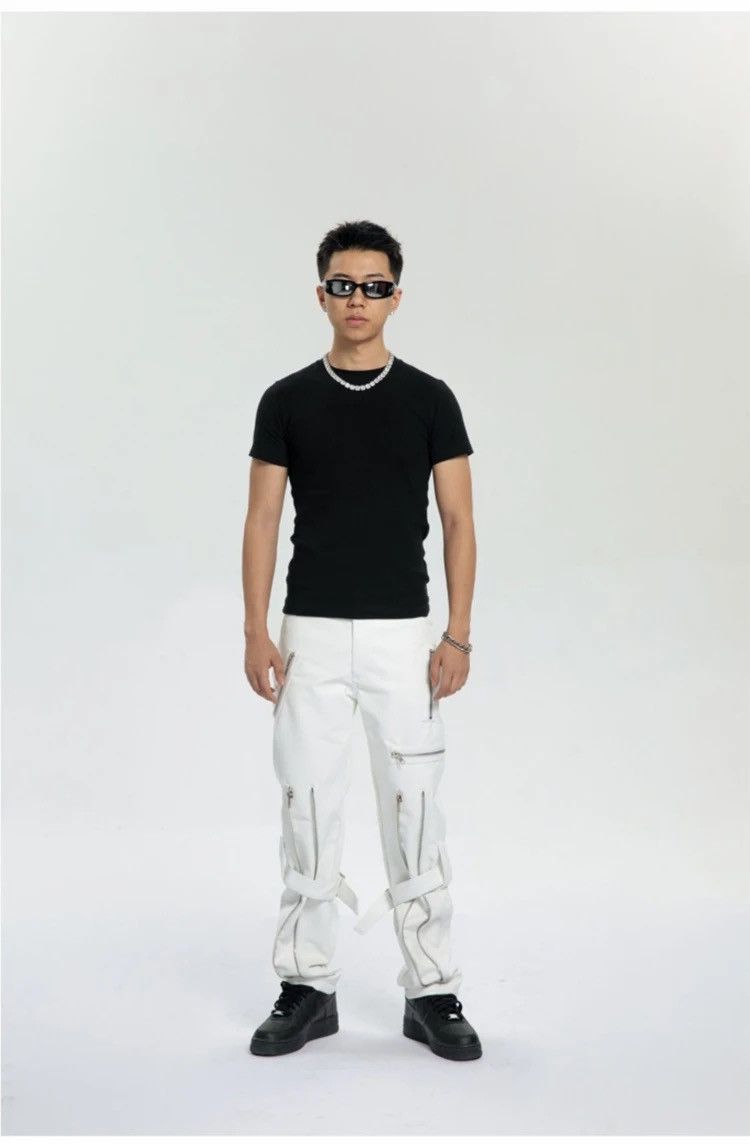Leather × Vintage Cool White Pu Leather Pants Men Size US 30 / EU 46 - 3 Thumbnail