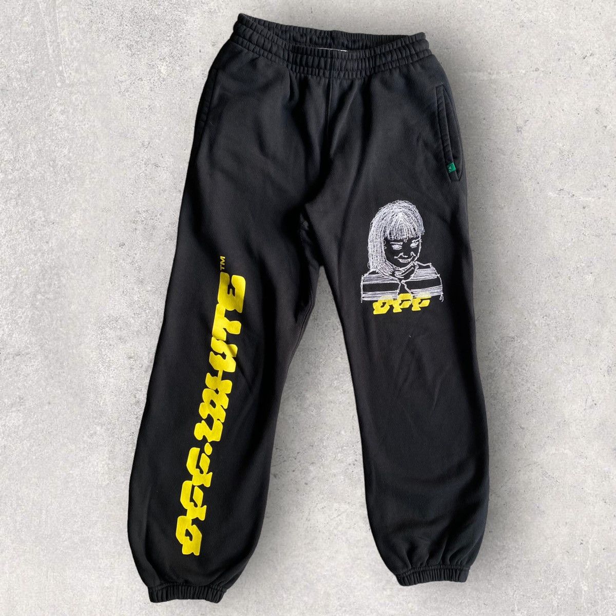 image of Off White Off-White Logo Sweatpants in Black, Men's (Size 32)