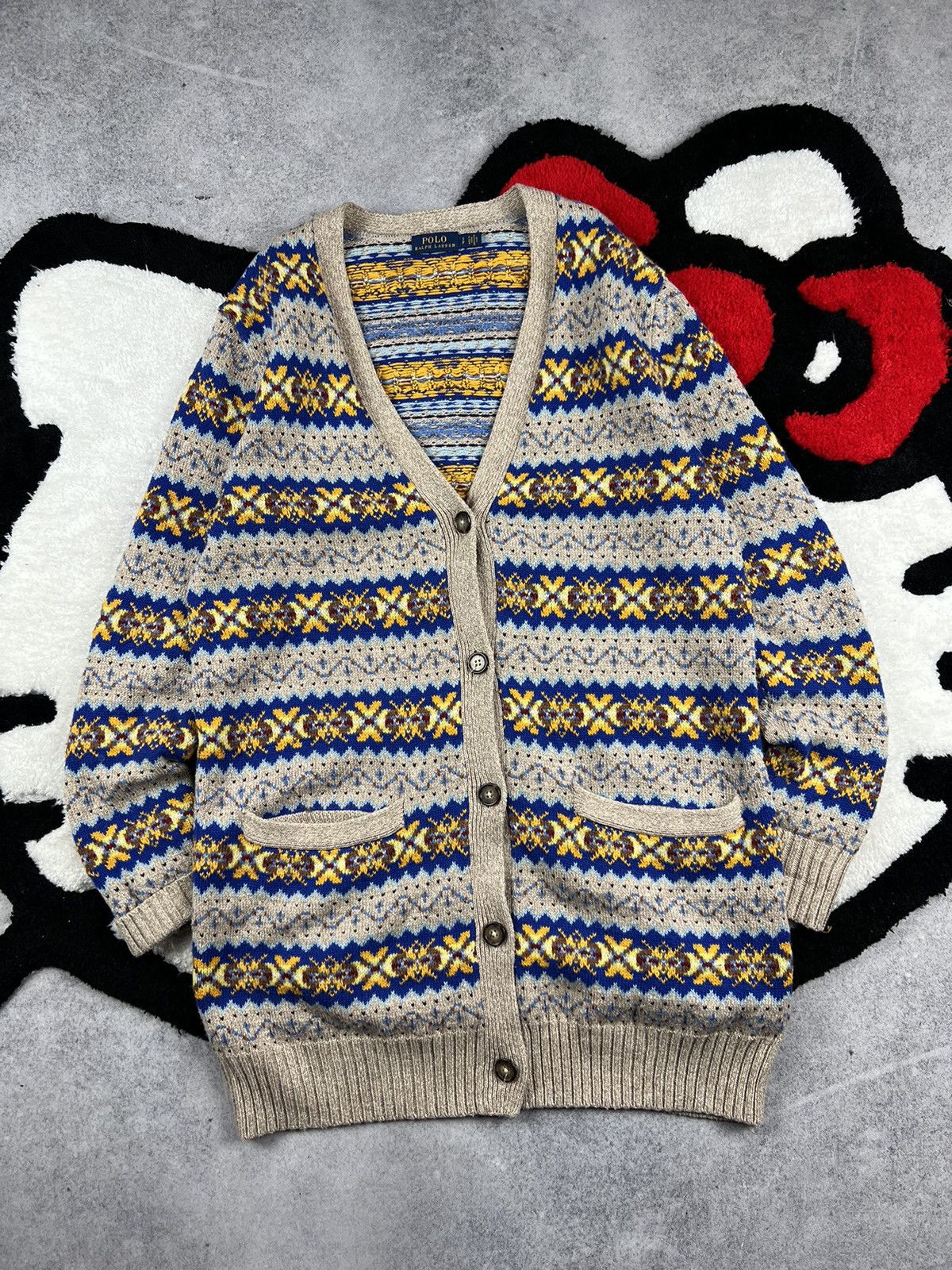 Ralph Lauren Polo Ralph Lauren Fair Isle Avant Gard Cardigan Sweater Size S / US 4 / IT 40 - 1 Thumbnail