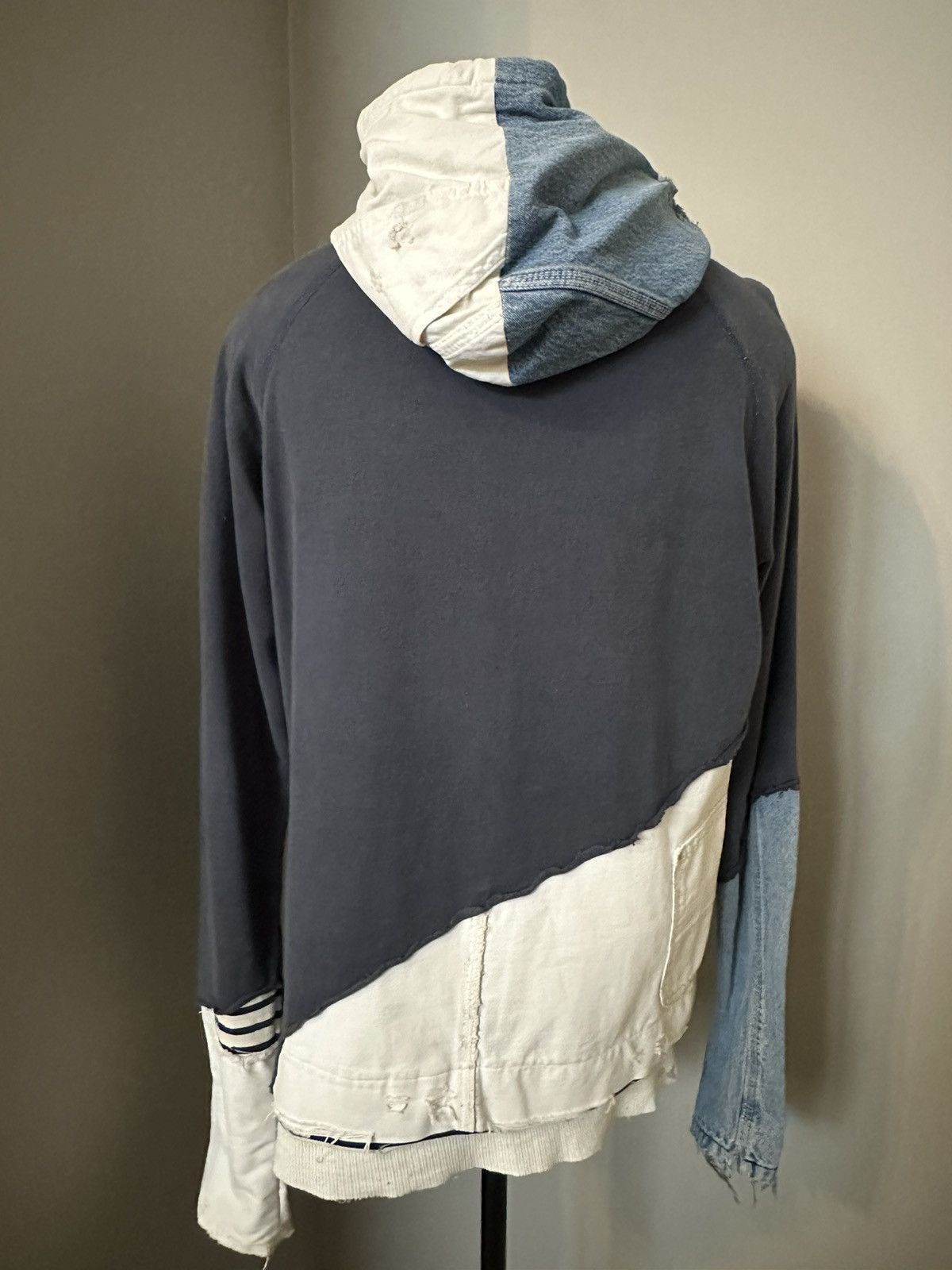 Greg Lauren 1of1 50/50 Navy/Painter Hoodie - 2 Size US M / EU 48-50 / 2 - 3 Thumbnail