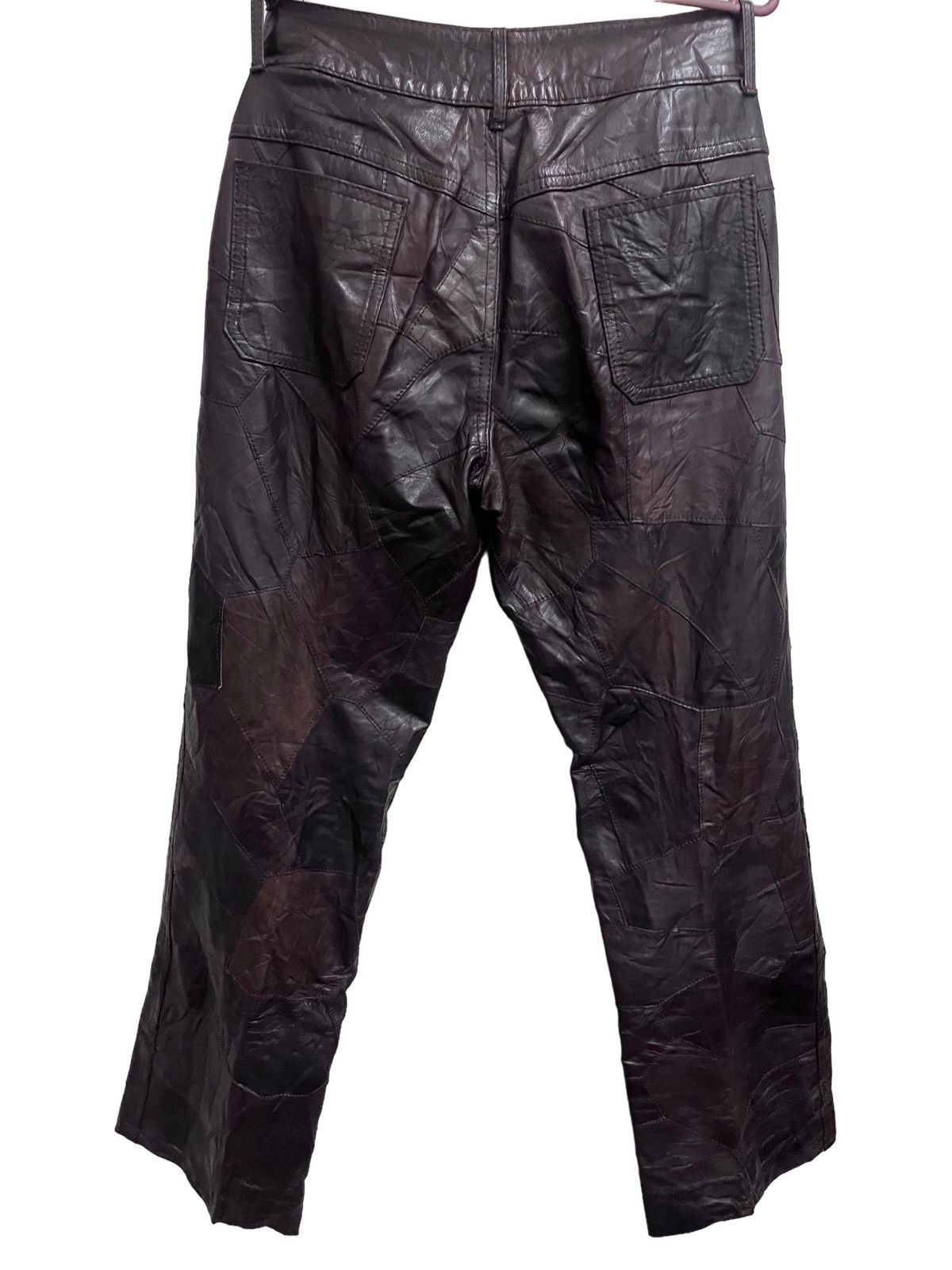 Japanese Brand × Vintage Vintage Hiroki Brown Patches Work Leather Pants Size US 30 / EU 46 - 7 Thumbnail