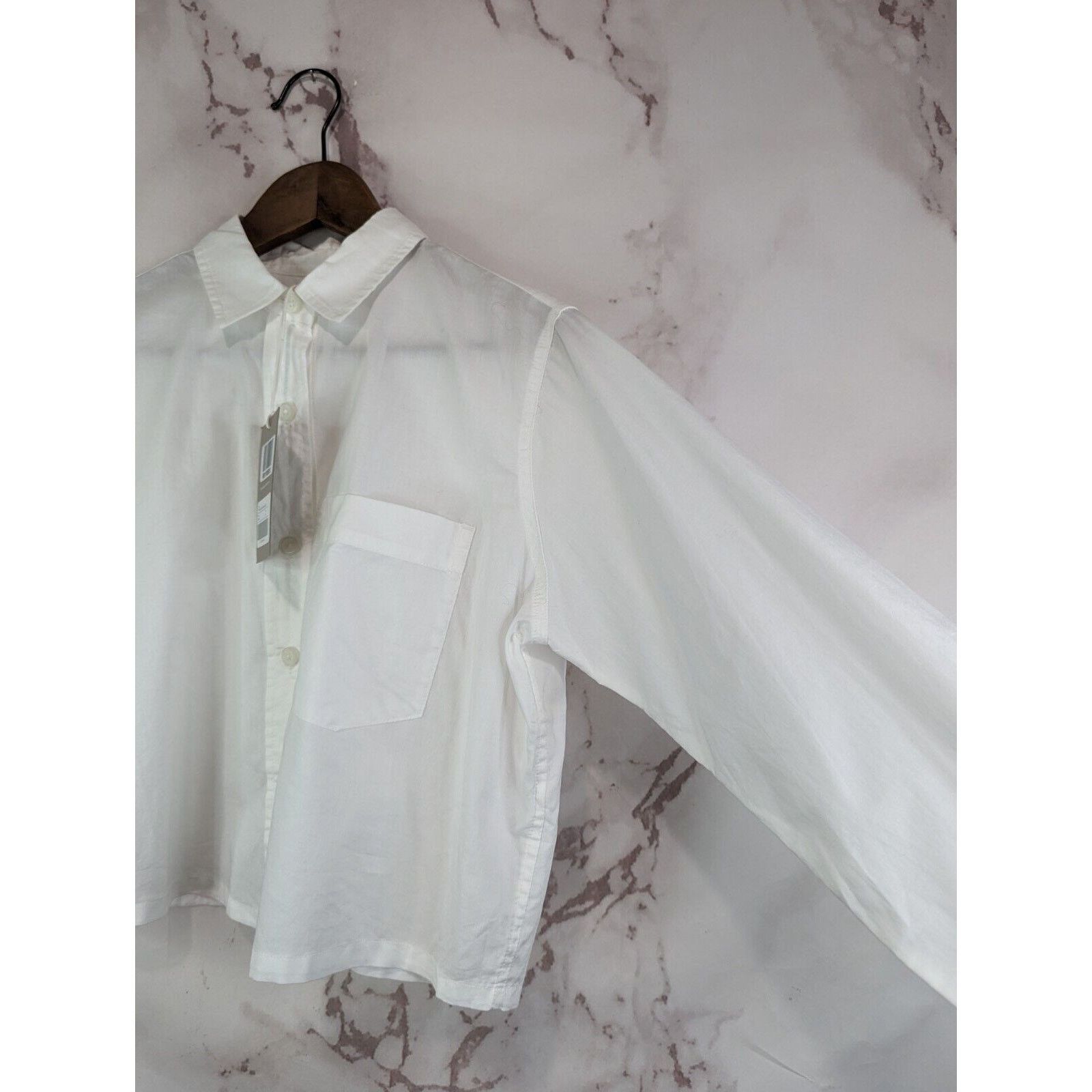 Everlane Everlane Shirt Womens 14 16 XL White Button Silky Way Short Size XL / US 12-14 / IT 48-50 - 10 Thumbnail