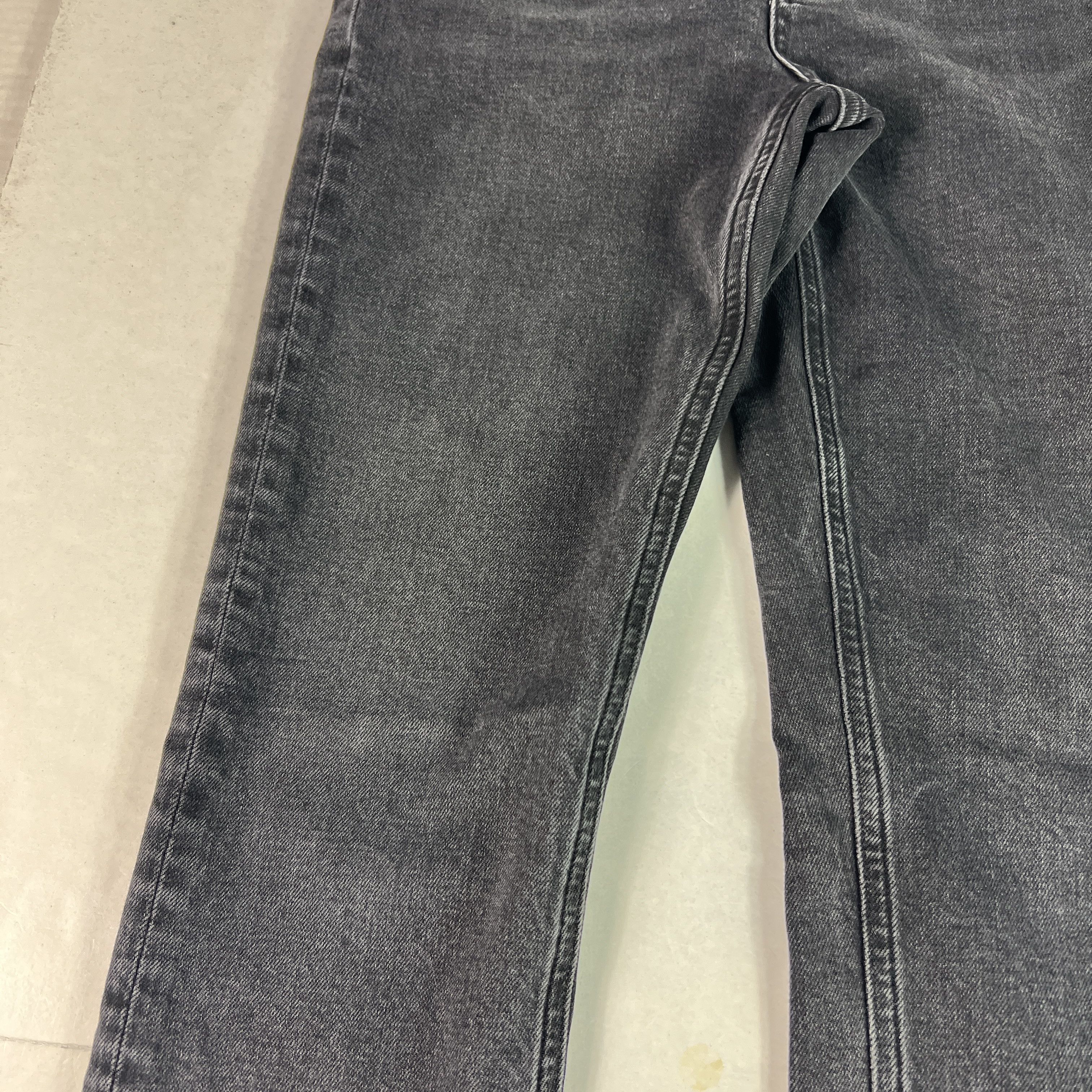 Agolde AGOLDE Jeans Riley Crop Mid Rise Straight Black Faded Denim Size 26" / US 2 / IT 38 - 4 Thumbnail