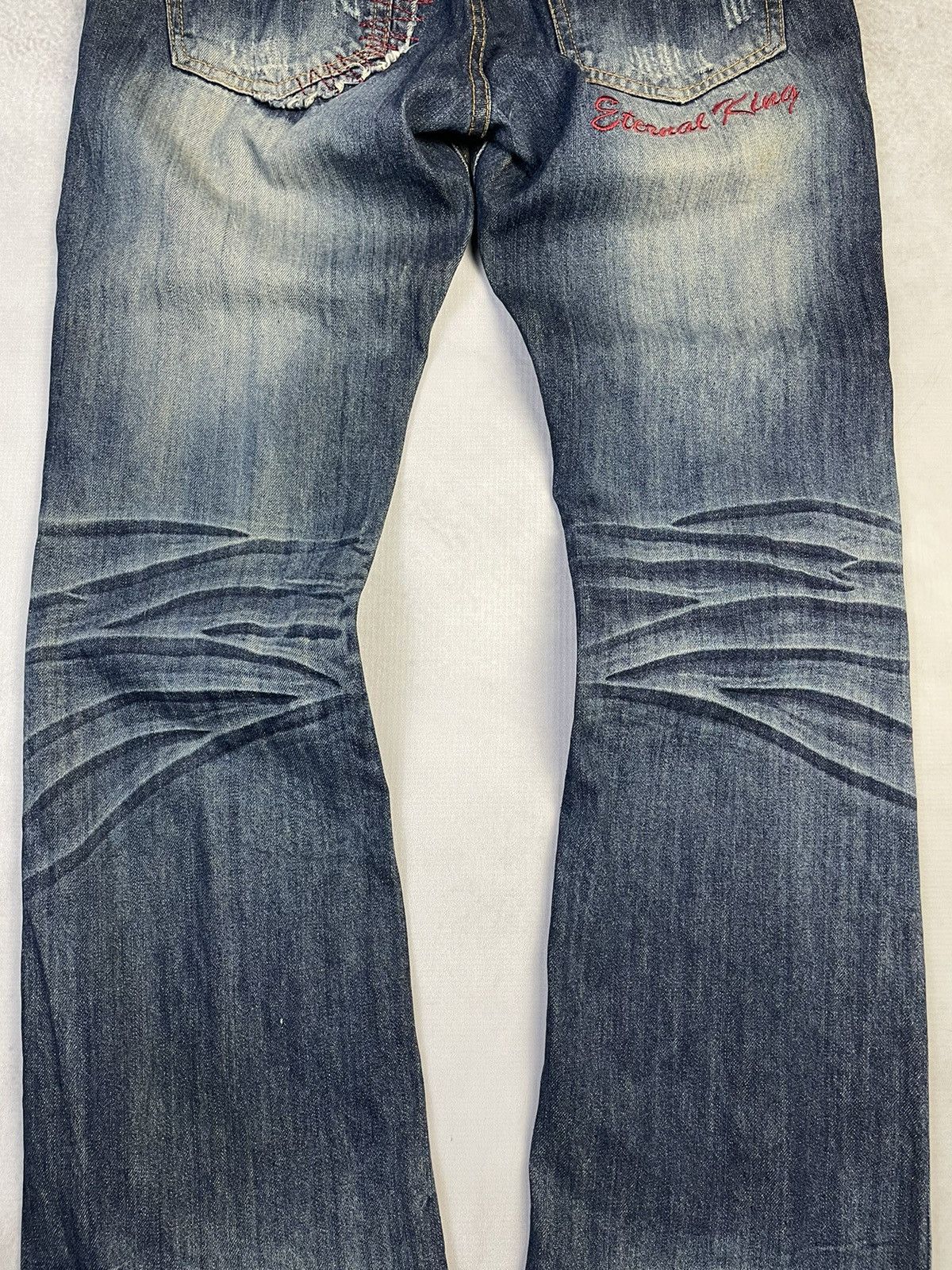 If Six Was Nine Made in Heaven 🇯🇵 Flare Distressed Sashiko Repair Style Jeans Size US 30 / EU 46 - 13 Thumbnail