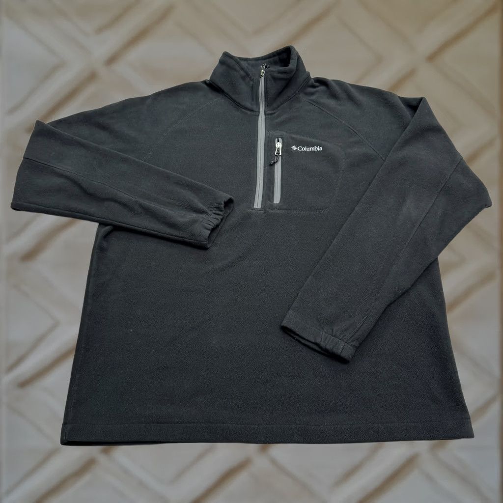 Vintage Columbia Fast Trek II Jacket Pullover XL Black Mens Fleece Zip Pockets Outdoor Hiking Storm Rainproof? Size US XL / EU 56 / 4 - 1 Thumbnail