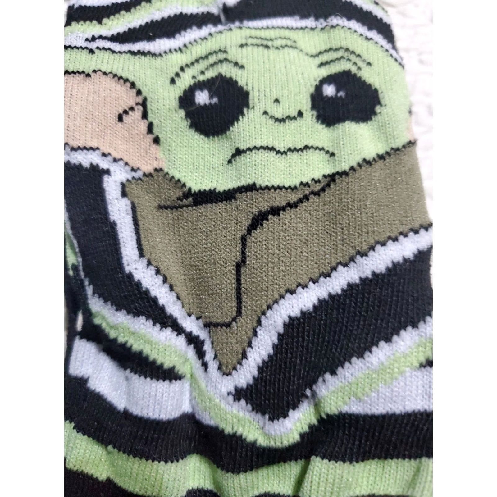 Star Wars Star Wars Mandalorian Grogu The Child Novelty Socks Crew Adult 6-12 Black Size ONE SIZE - 2 Thumbnail