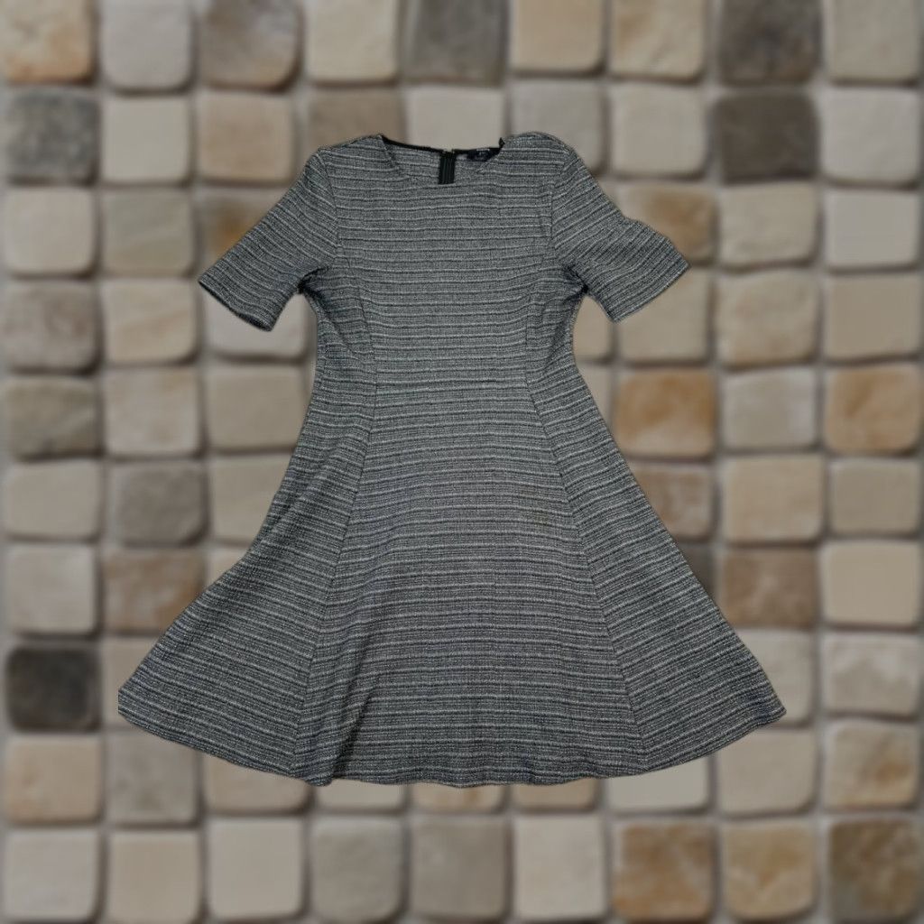 Theory Theory Dress Womens 6 Gray Cotton Bodycon Shirt Adult Regular Sleeveless Round Neck Plaid 90s? Size M / US 6-8 / IT 42-44 - 1 Thumbnail