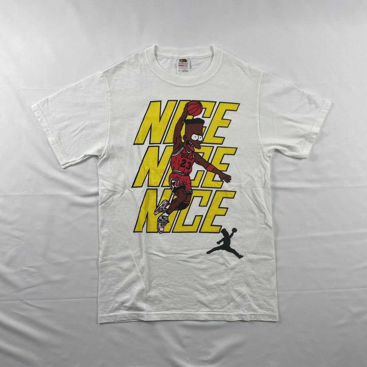 image of Vintage Nike Bart Simpsons Jordan Parody Tshirt in White, Men's (Size Small)