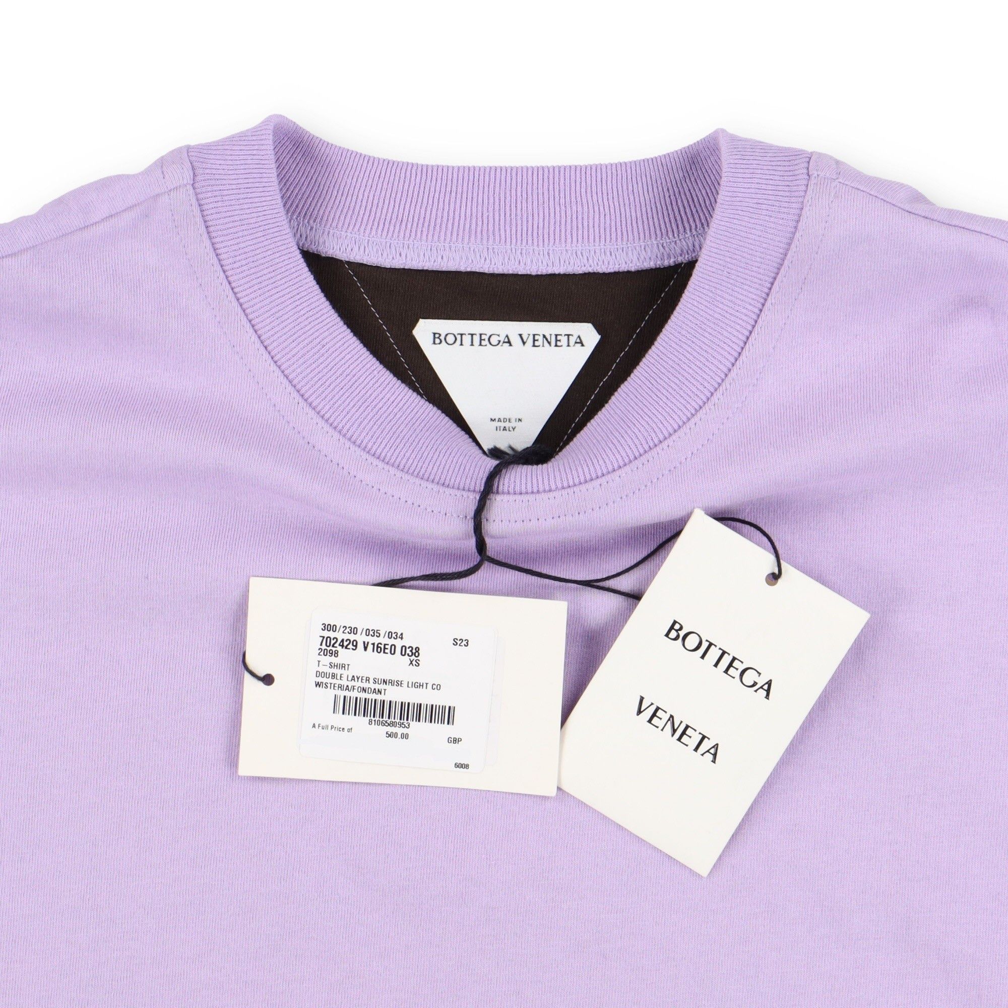 Bottega Veneta Lilac Double Layer Embroidered Logo T-Shirt Size US XS / EU 42 / 0 - 6 Thumbnail