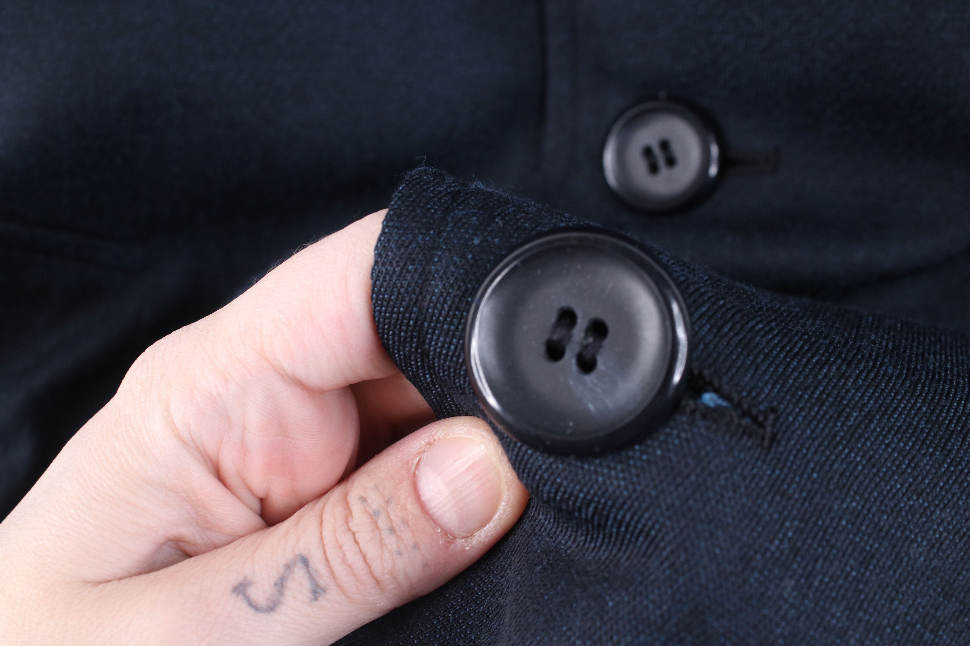 Vintage Vintage 50s 60s Gabardine Knit Overcoat Jacket Blue USA Size US L / EU 52-54 / 3 - 5 Thumbnail