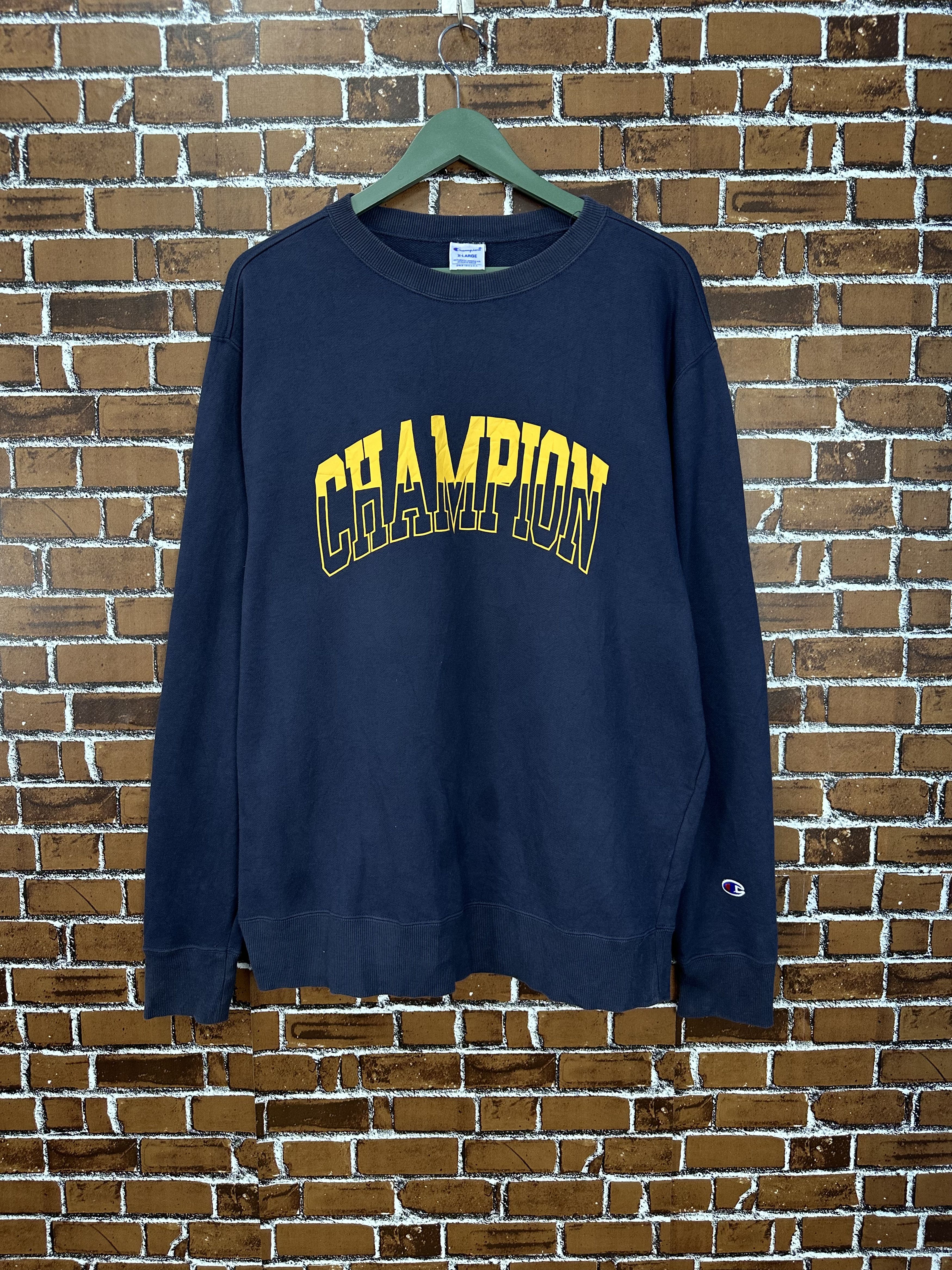 Champion Y2k Champion College Style Spellout Crewneck Z445 Size US XL / EU 56 / 4 - 1 Thumbnail