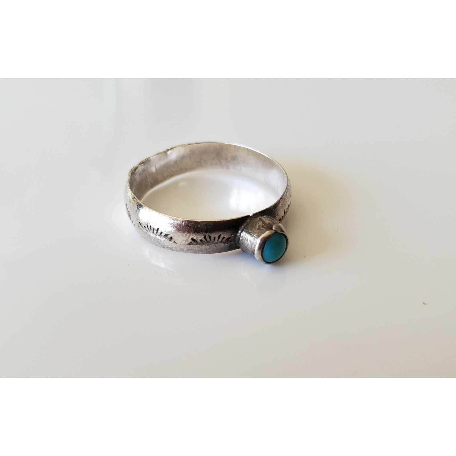 Other Dainty Sterling Turquoise Ring Size ONE SIZE - 4 Thumbnail