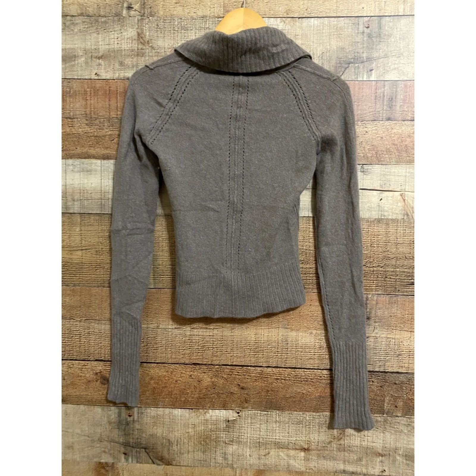 Vintage WOMENS INHABIT Brown CASHMERE BLEND SWEATER Med Pullover Size M / US 6-8 / IT 42-44 - 2 Thumbnail