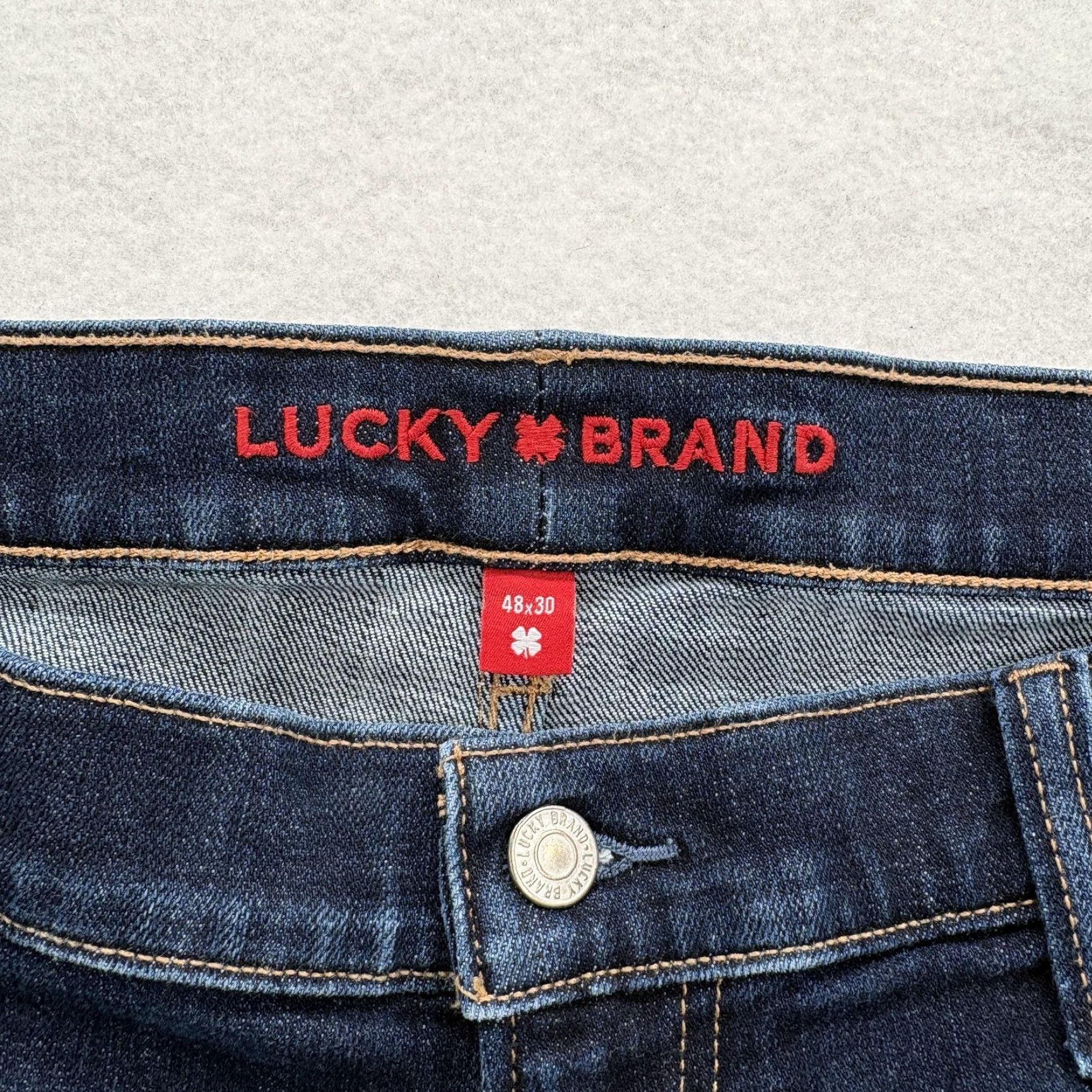 Lucky Brand Lucky Brand Jeans 181 RELAXED STRAIGHT Mens 48x30 Blue Dark Wash Denim Pants Size US 32 / EU 48 - 4 Thumbnail