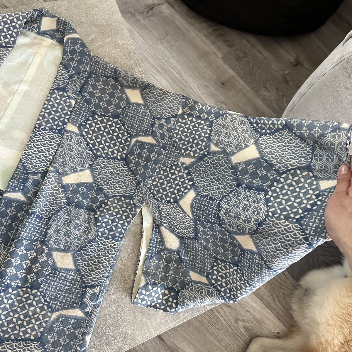 Japanese Brand Vintage 90s Japanese Pure Silk monogram traditional kimono Size US L / EU 52-54 / 3 - 3 Thumbnail