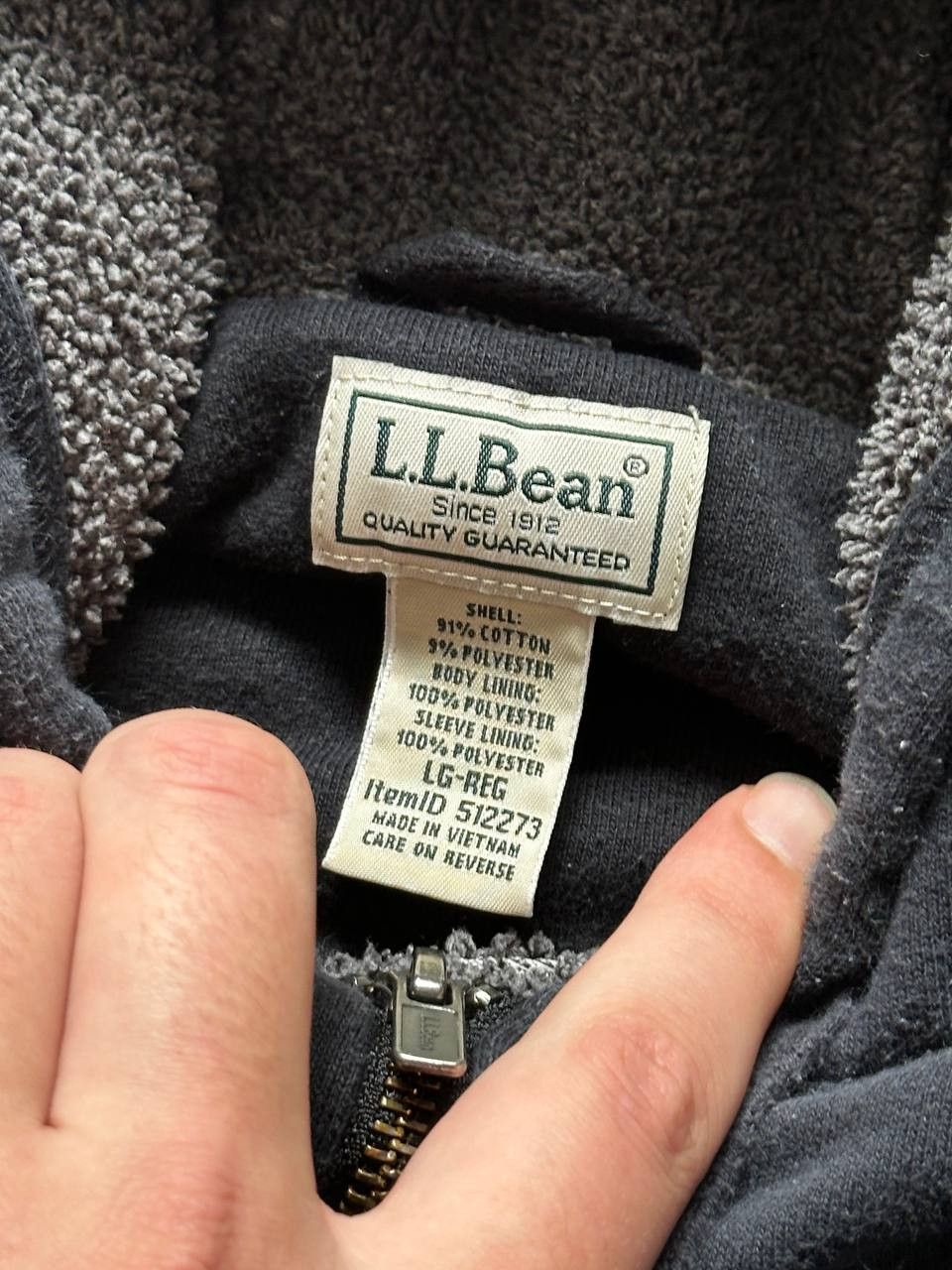 L.L. Bean Vintage L.L. Bean Lined Full Zip Baggy Hoodie Size US L / EU 52-54 / 3 - 7 Thumbnail
