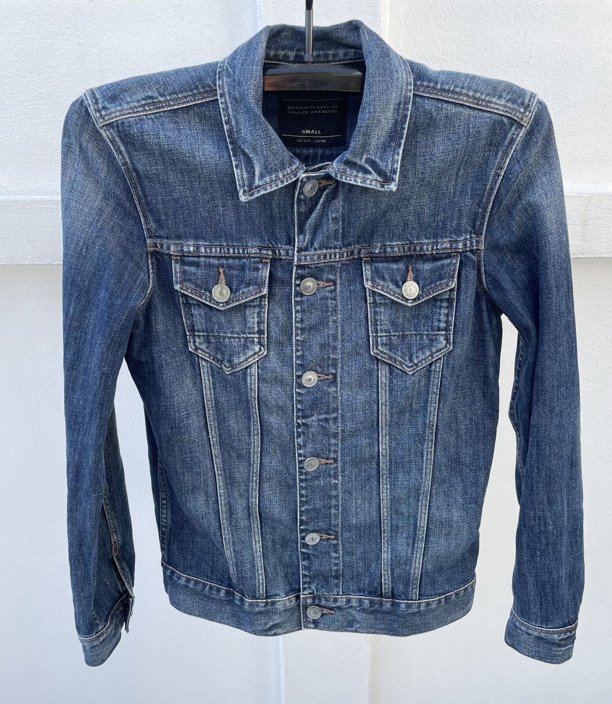 Allsaints AllSaints Colbert Denim Jacket S Indigo Faded Slim Trucker Size S / US 4 / IT 40 - 1 Thumbnail