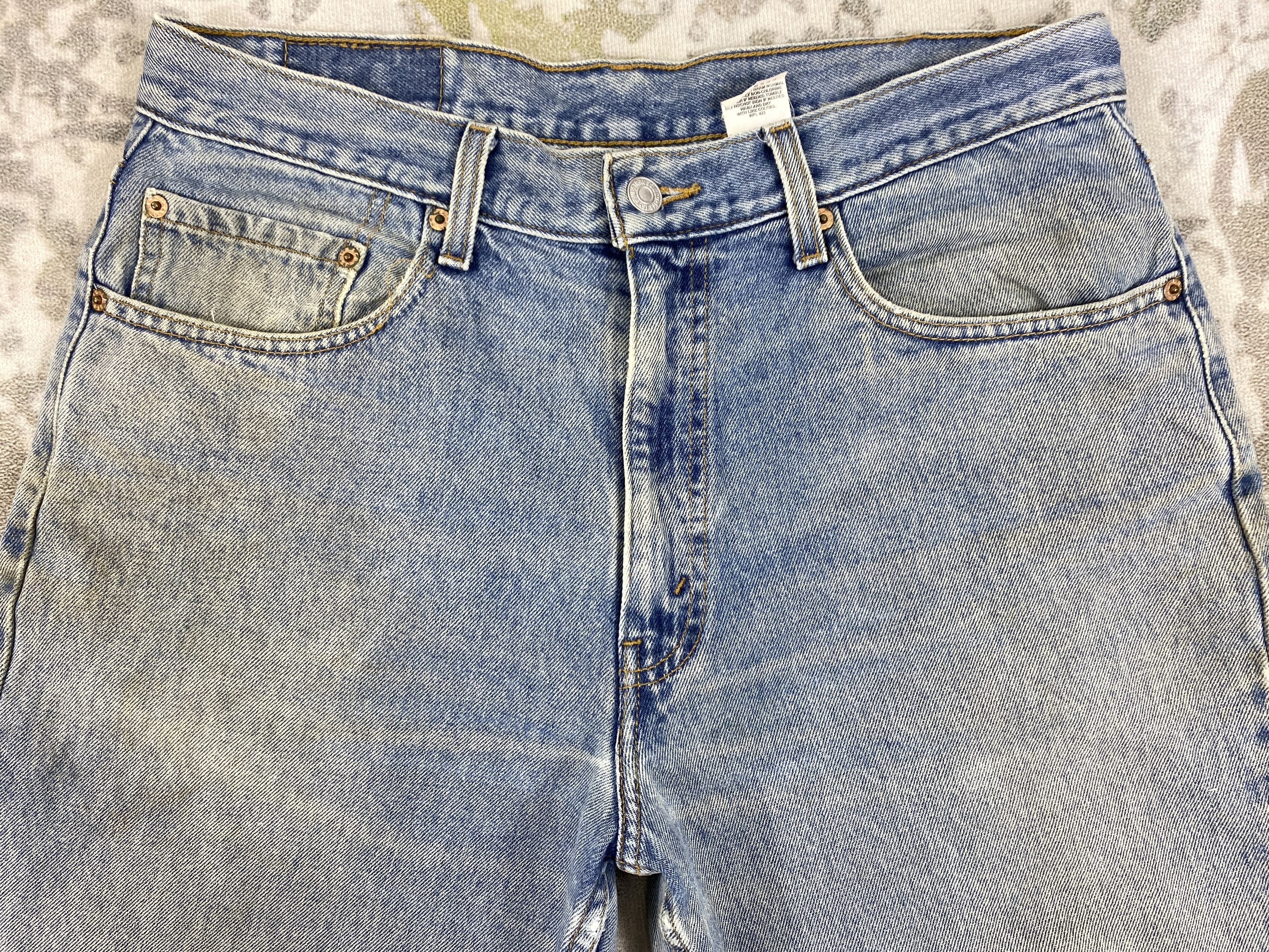 Levi's Dirty Blue Vintage Levi's 550 Relaxed Fit Denim 33x30 -JN636 Size US 33 - 3 Thumbnail