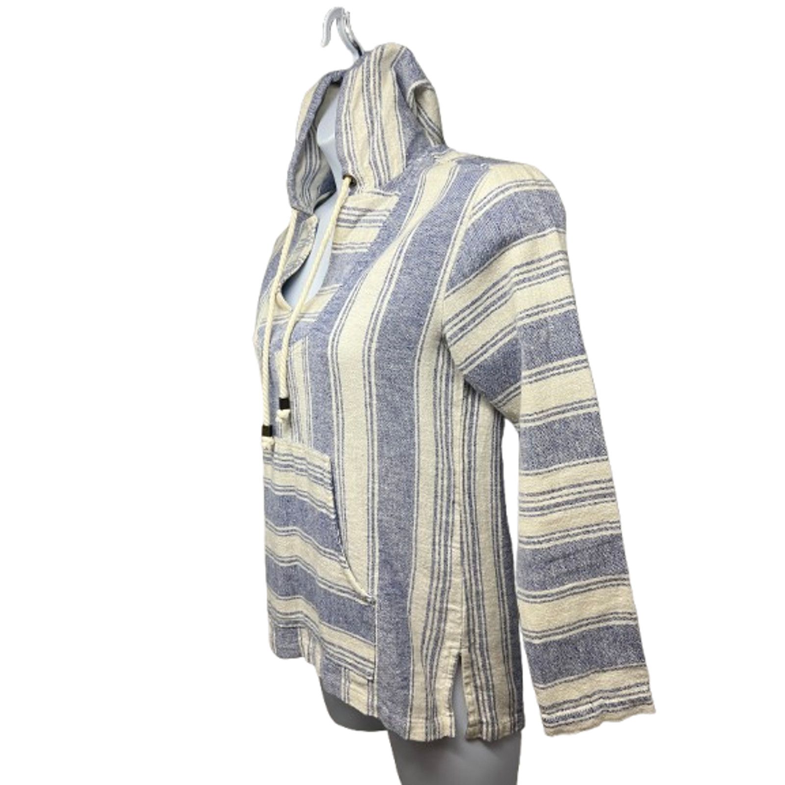Forever 21 Forever 21 Blue White Stripe Pullover Hoodie Jacket S Pocket Size S / US 4 / IT 40 - 3 Thumbnail