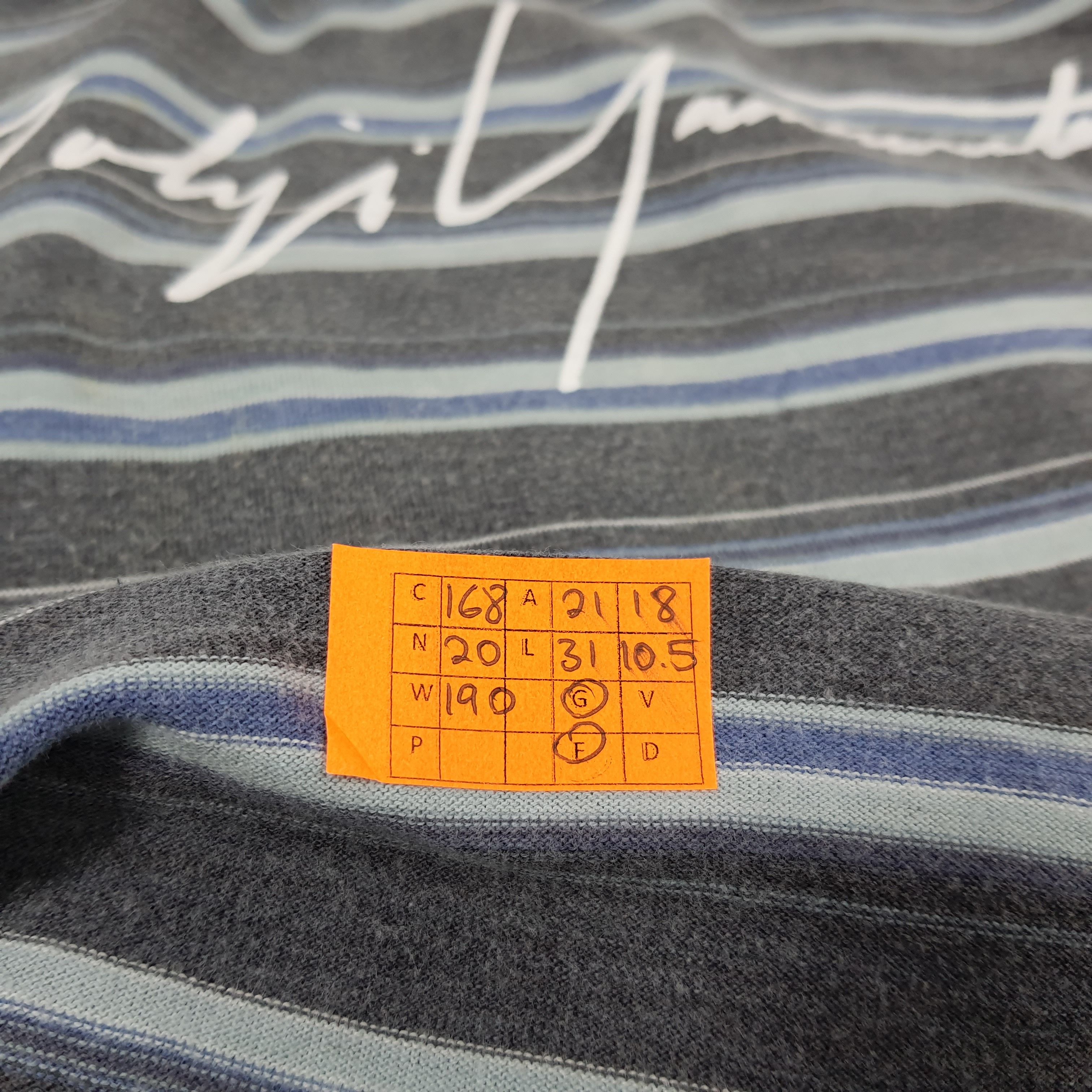 Japanese Brand × Vintage × Yohji Yamamoto Vintage A.A.R Yohji Yamamoto Striped Japanese Brand T-shirt Size US L / EU 52-54 / 3 - 8 Thumbnail