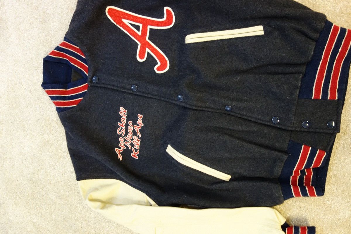 Bape Bape 1998AW Leather Varsity Jacket Directed by Nigo Size US L / EU 52-54 / 3 - 9 Thumbnail