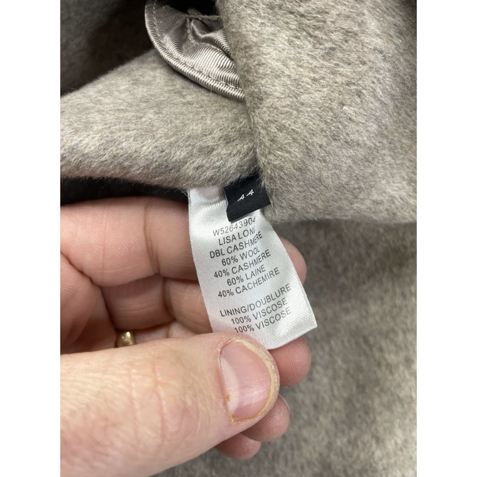 Joseph Joseph Lisa Long Wool Cashmere Coat Beige Tie Wrap Jacket 44 Luxury Overcoat Womens Classical long sleeve pockets solid beige Size M / US 6-8 / IT 42-44 - 7 Thumbnail