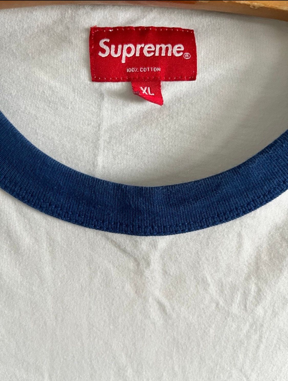 Supreme Supreme Drill Ringer in White/Blue Size US XL / EU 56 / 4 - 3 Thumbnail