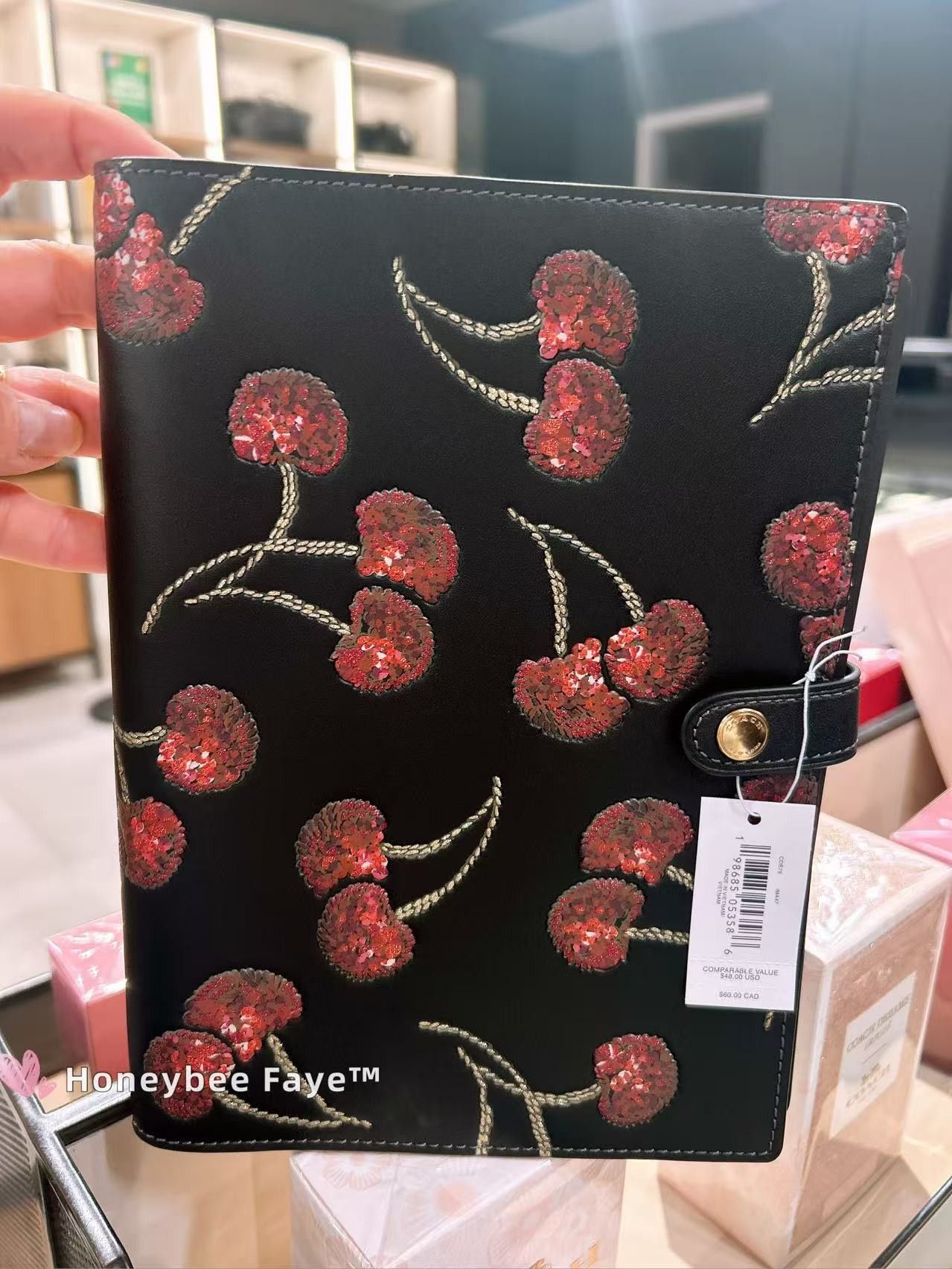 Coach NWT Coach Notebook With Cherry Print CDB79 Size ONE SIZE - 2 Thumbnail