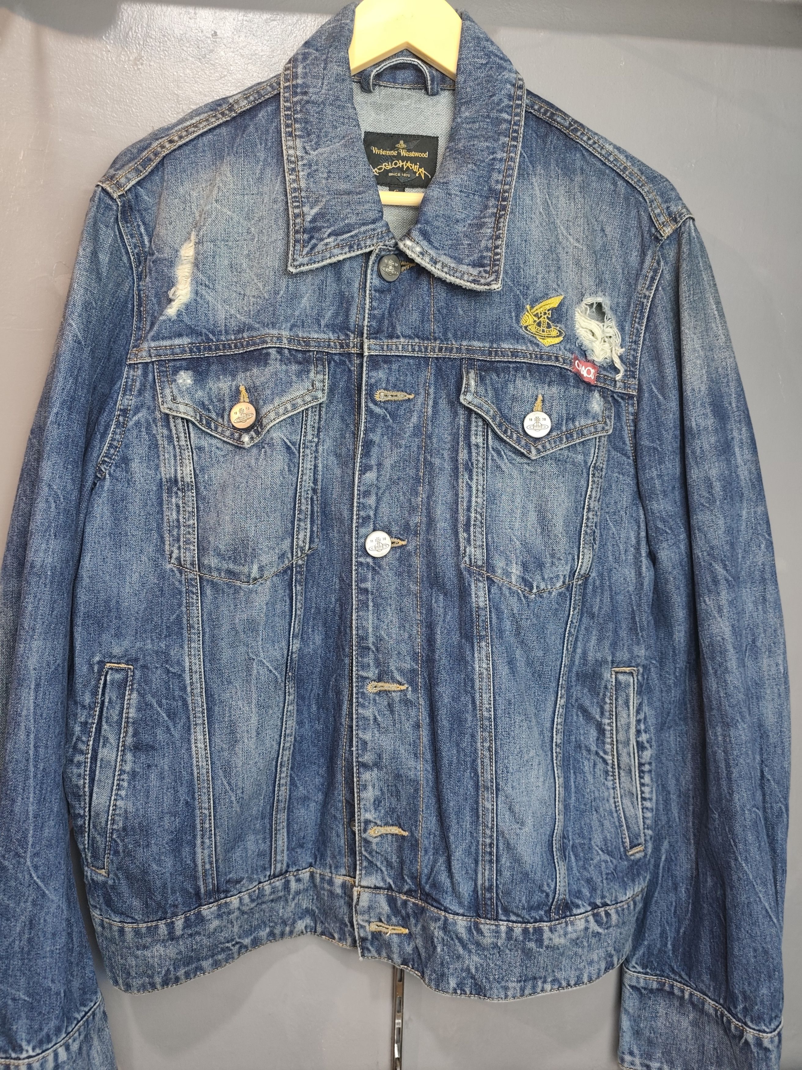 Vivienne Westwood Vivienne Westwood Anglomania Distressed Denim Jacket Size US S / EU 44-46 / 1 - 1 Thumbnail